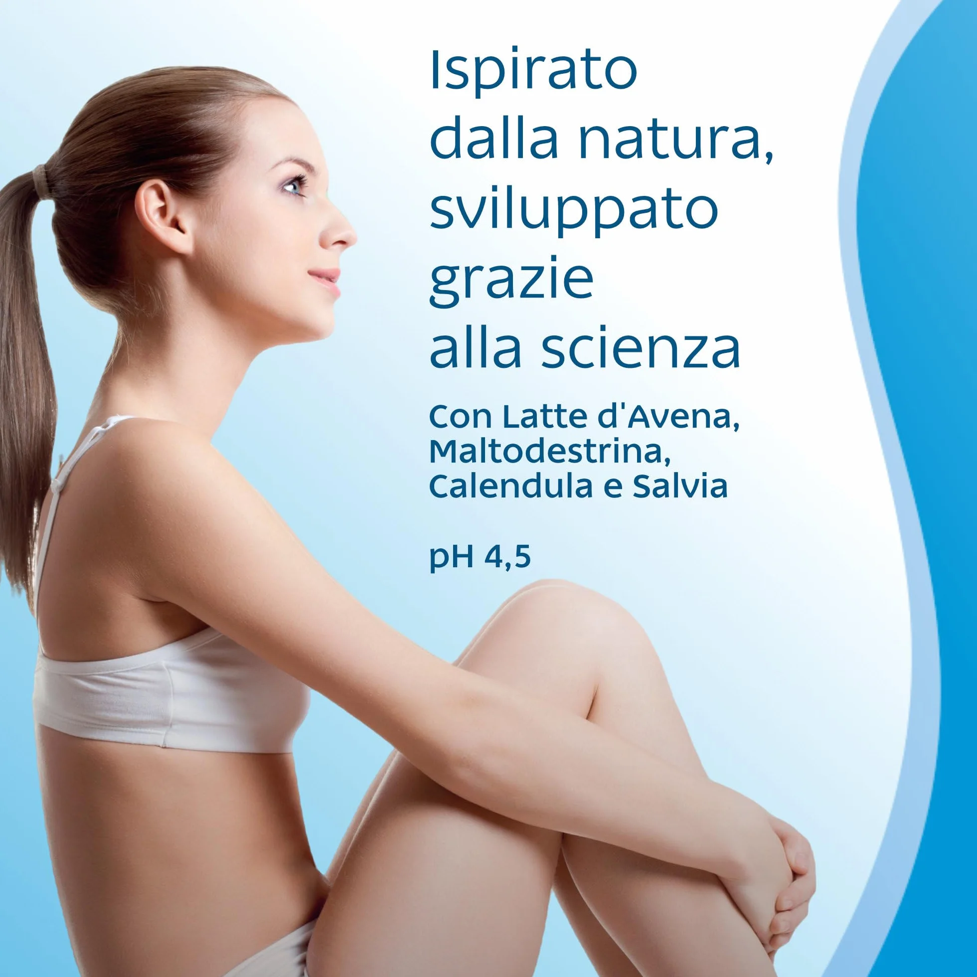 Saugella IdraSerum Detergente Intimo Delicato pH 4.5 Latte d'Avena Acido Lattico Lavanda 200 ml
