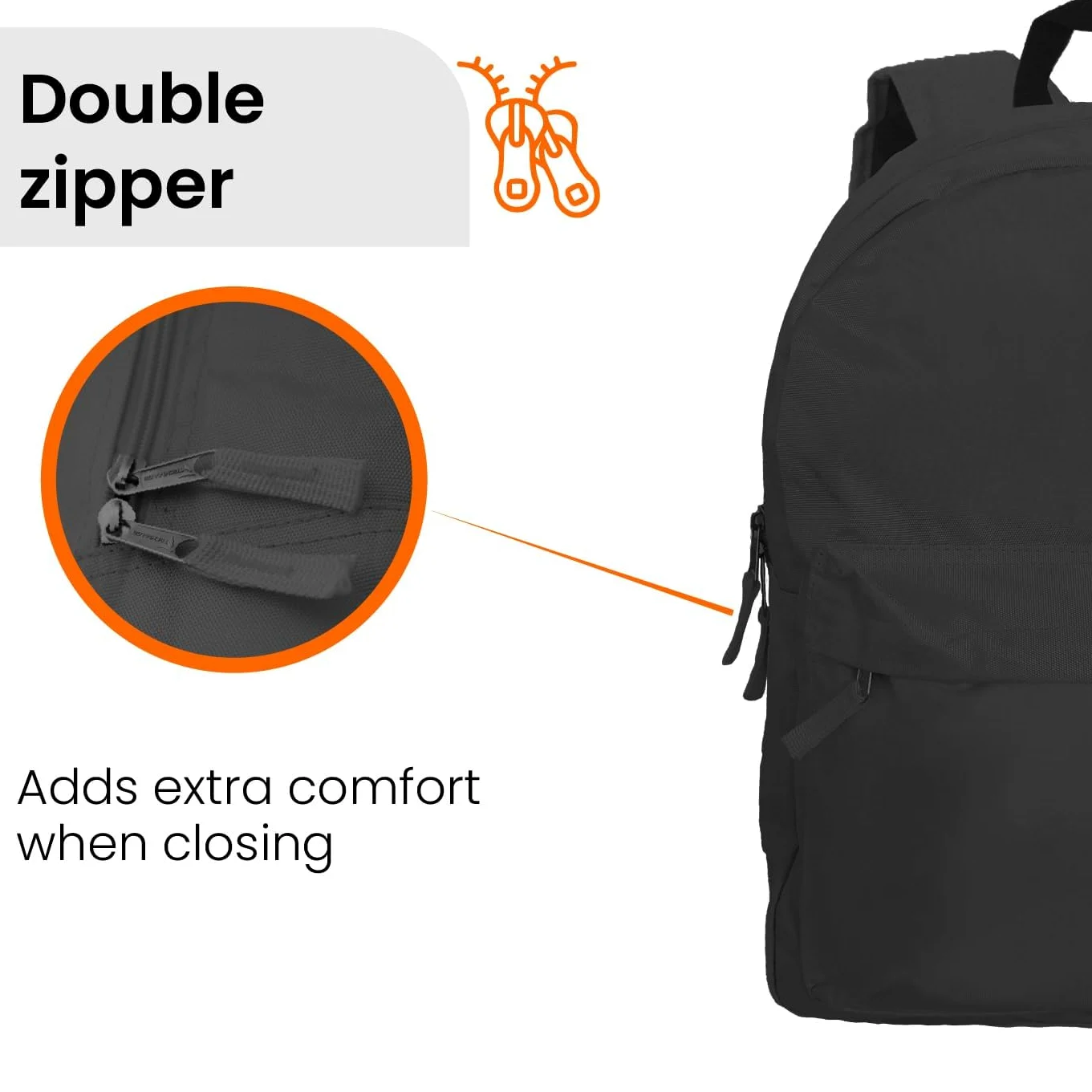 TECHMADE Zaino Scuola e Porta PC 15" Leggero e Capiente – Zaino Bagaglio a Mano 31.5x13.5x43 cm Compatibile Ryanair EasyJet – Multitasche Ergonomico per Lavoro, Scuola e Viaggi – UNISEX, (Nero)