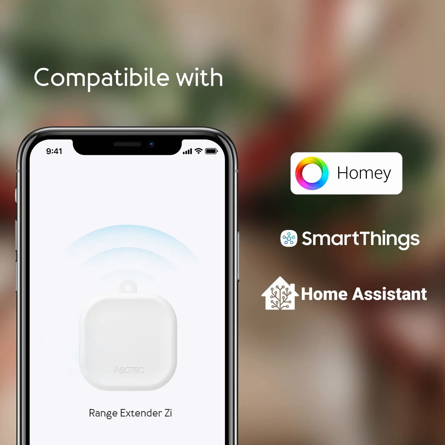 Aeotec Range Extender Zi | Ripetitore Zigbee | Aumento della portata | Zigbee | Compatibile con Homey, SmartThings, Home Assistant | AEOZZGA001