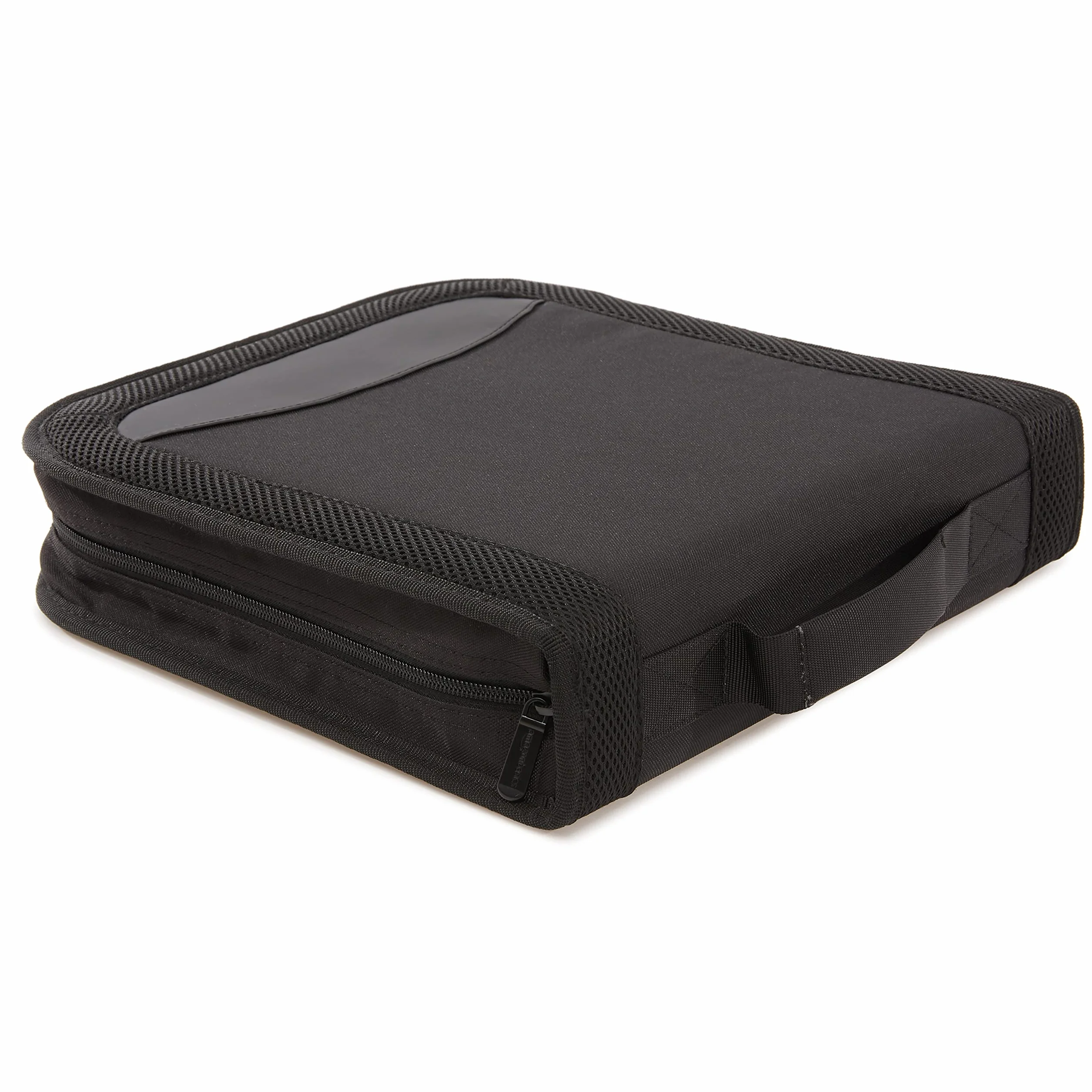 Amazon Basics Porta 128 CD/DVD in nylon, colore: Nero