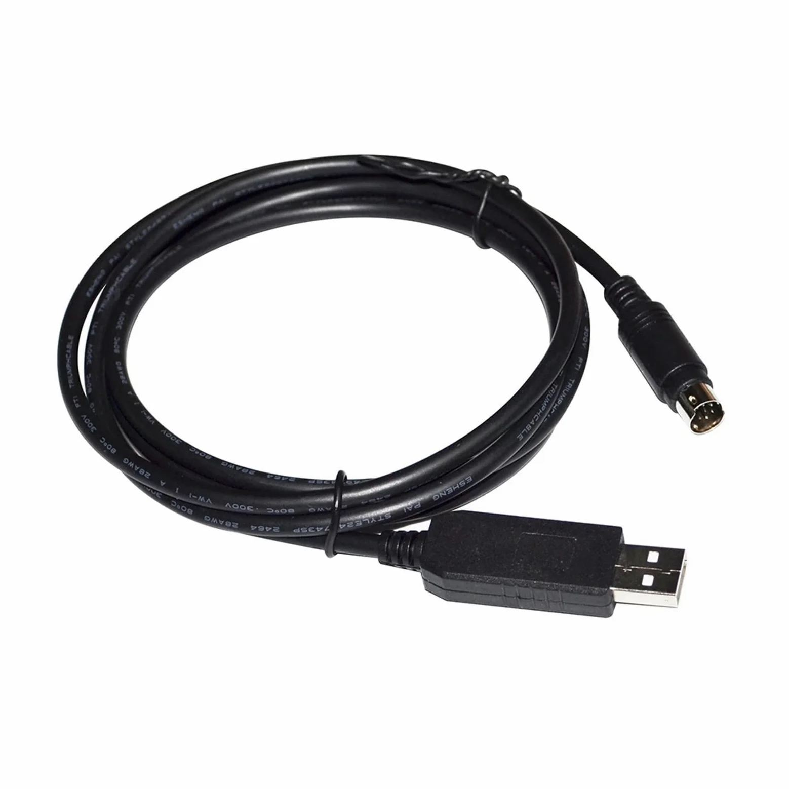 FT232RL - Cavo di comunicazione seriale RS232 da USB a M~ni DIN 8 pin MD8 maschio, adatto per Music SEQUENCER Host Port a PC (1,8 m, DB9 a MD8 (senza chip)