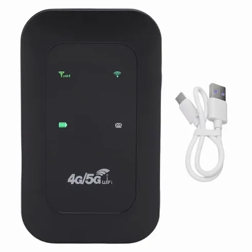 Ausla Router Mobile 4G 5G, Hotspot WiFi Portatile, Supporta 10 Dispositivi, velocità di 300 Mbps, Ideale per il Viaggio e l'uso Esterno