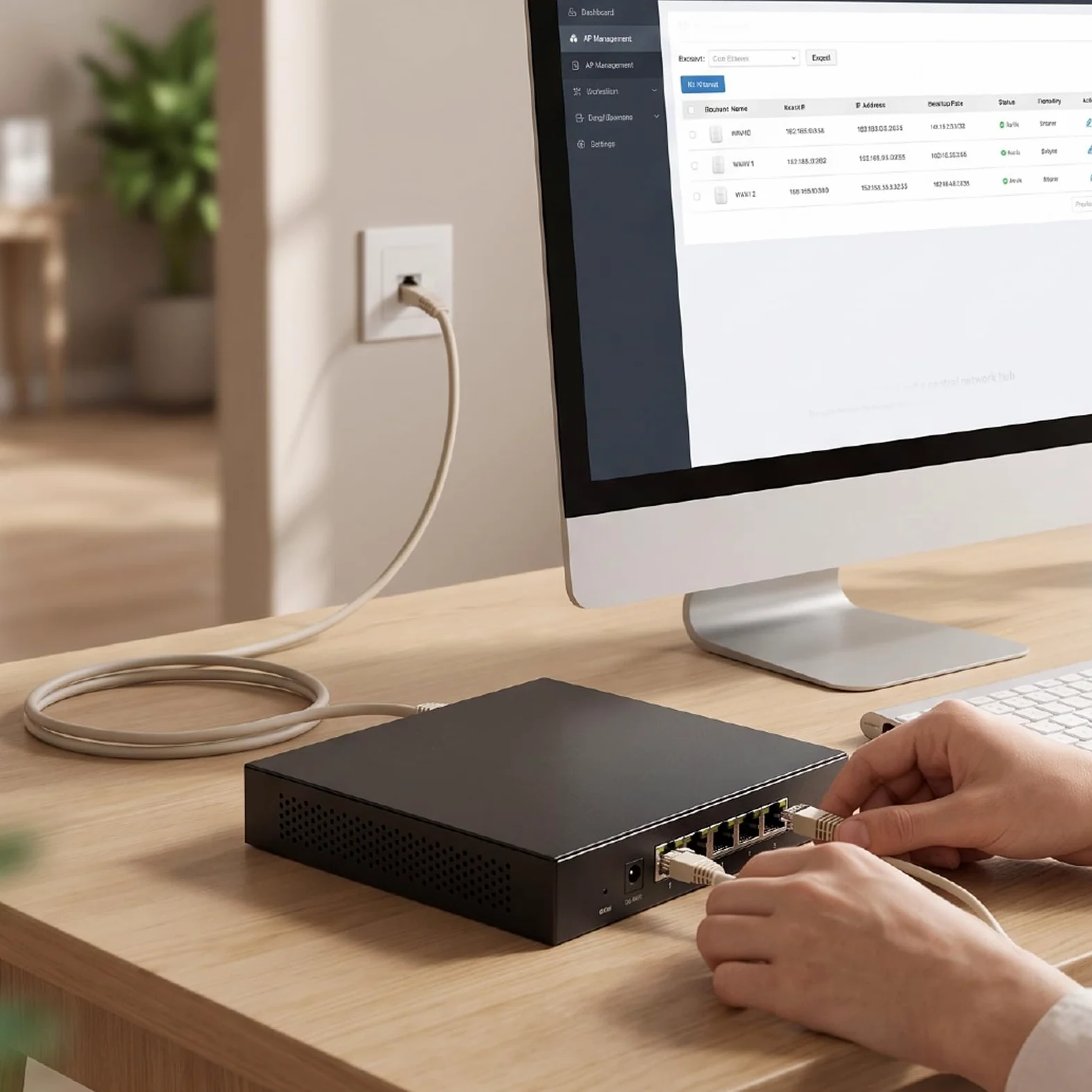 Sxhlseller Managed 5 Port PoE Switch for Home and Hotel Use | Controllo LED avanzato, configurazione semplice, flessibilità nell\'implementazione