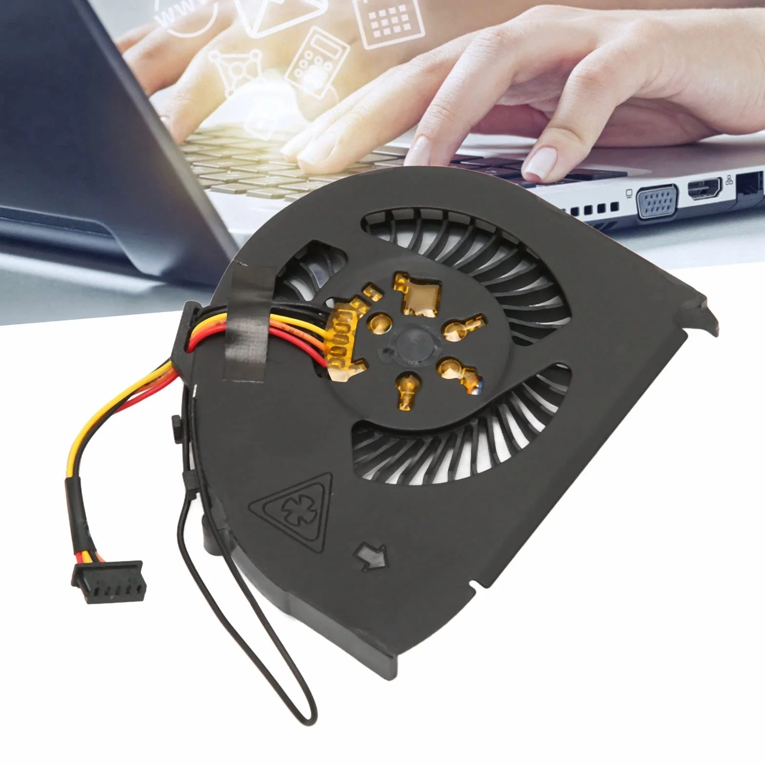 Ventola di Raffreddamento CPU, DC 5V 2.25W Ventola per Computer Silenziosa, Dissipatore di Calore CPU Sostitutivo a 5 Pin per ThinkPad T440s T450s