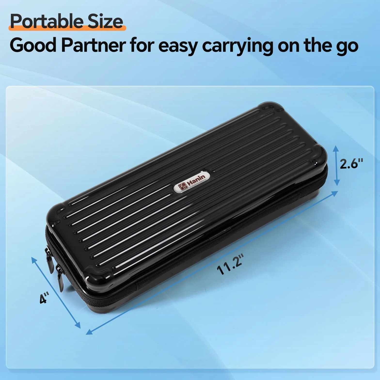 iDPRT MT610 Custodia da trasporto PRT HPRT stampante termica portatile, MT610 Pro Electronics Organizer da viaggio per stampante e accessori, solo borsa nera e tracolla