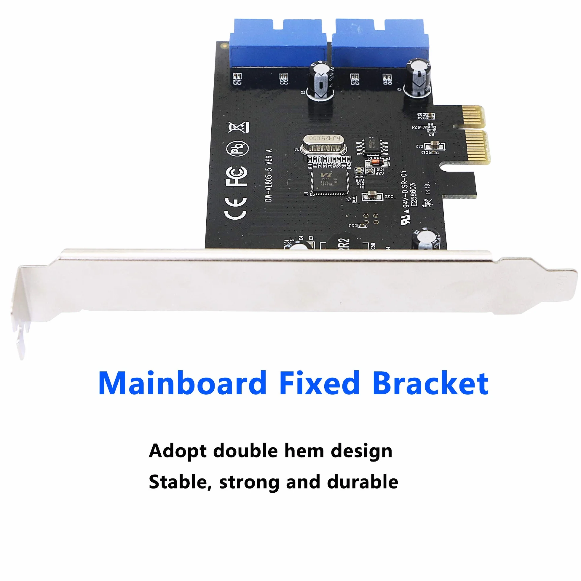 SINLOON PCI Express a doppia scheda USB 3.0 a 19 pin PCI-e a adattatore per porte maschio interno a 20 pin per PC (19 pin)