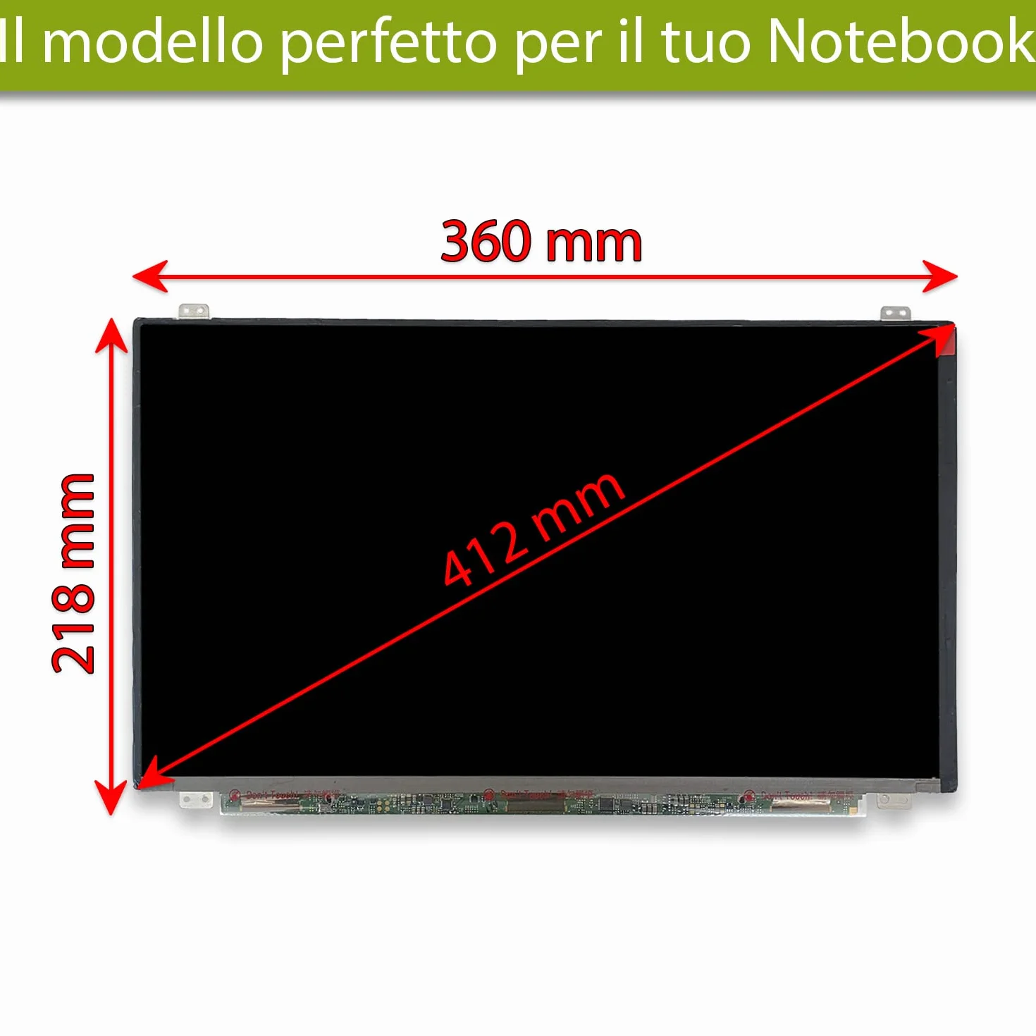Pannello LCD Schermo Display compatibile con Acer TravelMate 8573T-2314G50Mnkk 8573T-9627 8573TG P653 P653-M P653-MG P653-V TM6594e ZR9 8572G-624G64N [ 15.6 pollici - HD - 1366 x 768-40pin ]