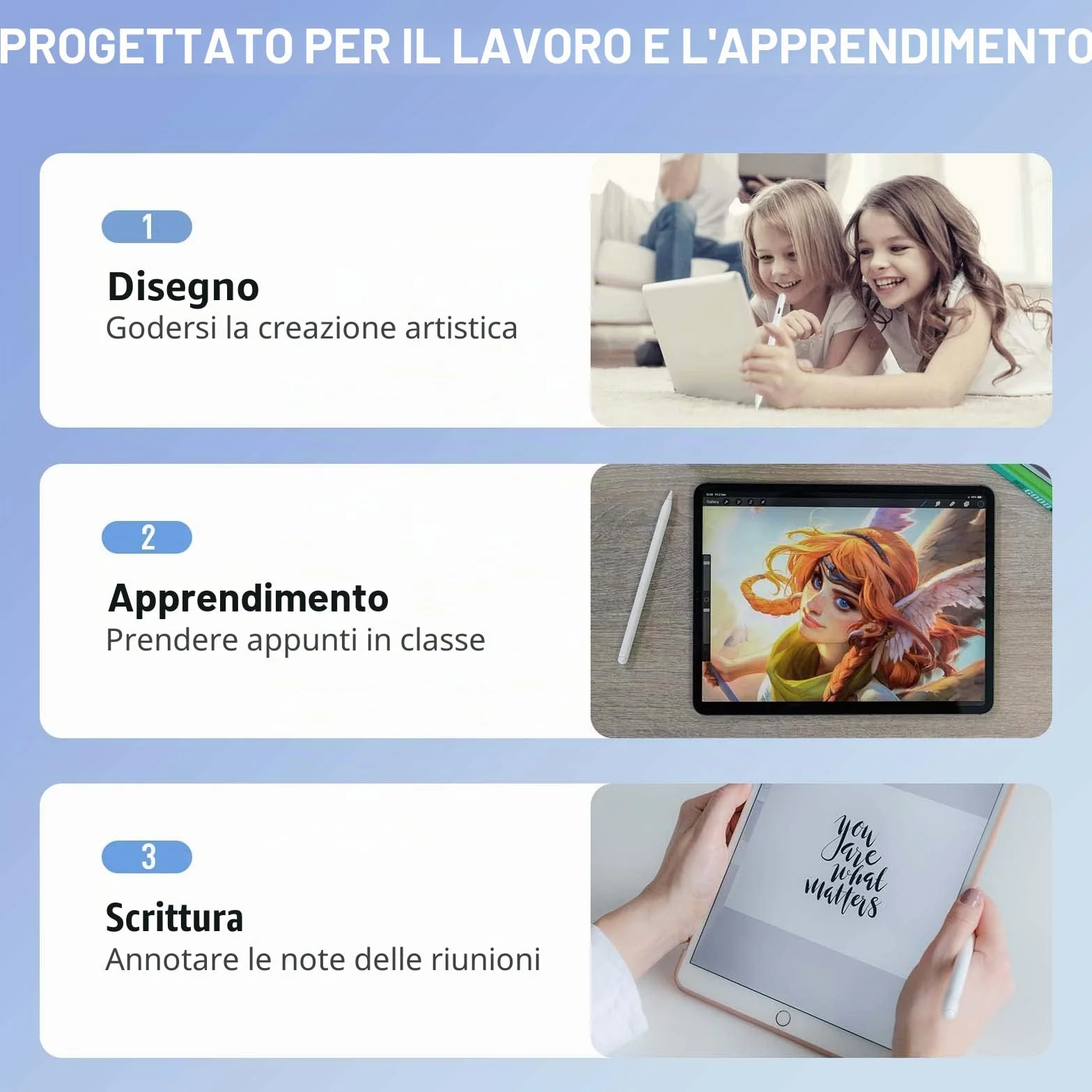 Penna Touch per iPad (2018-2024),Penna Touch per Tablet,Sensibile all'inclinazione&Rigetto del Palmo,Compatibile con iPad 10/9/8/7/6,per iPad Pro 12.9"/11",per iPad Air 5/4/3,per iPad Mini 6/5