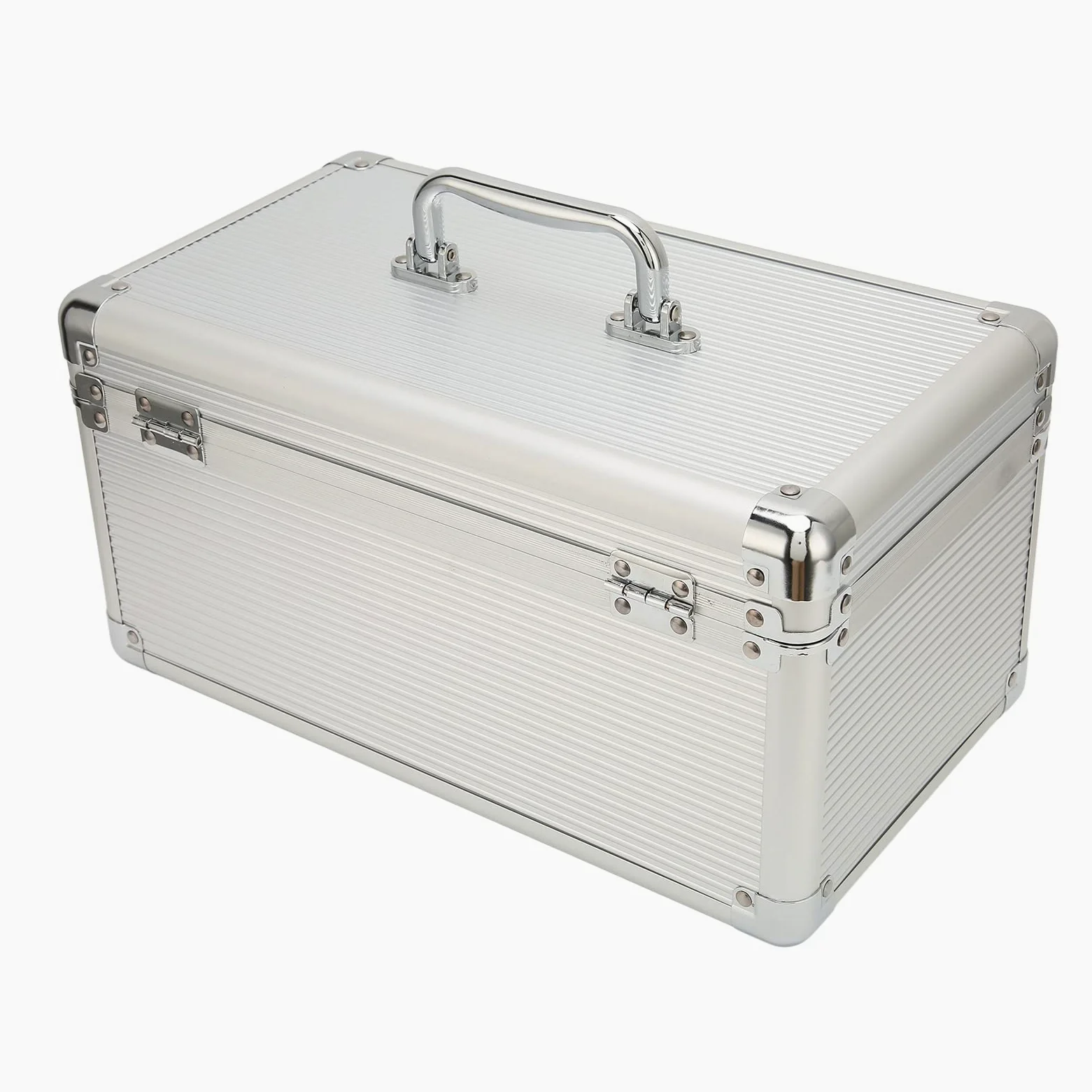 Generic Custodia per Disco Rigido Custodia Antiurto con Serratura per 10 Dischi Rigidi da 3,5 Pollici, Design in Lega di Alluminio, per la Protezione dei Dati