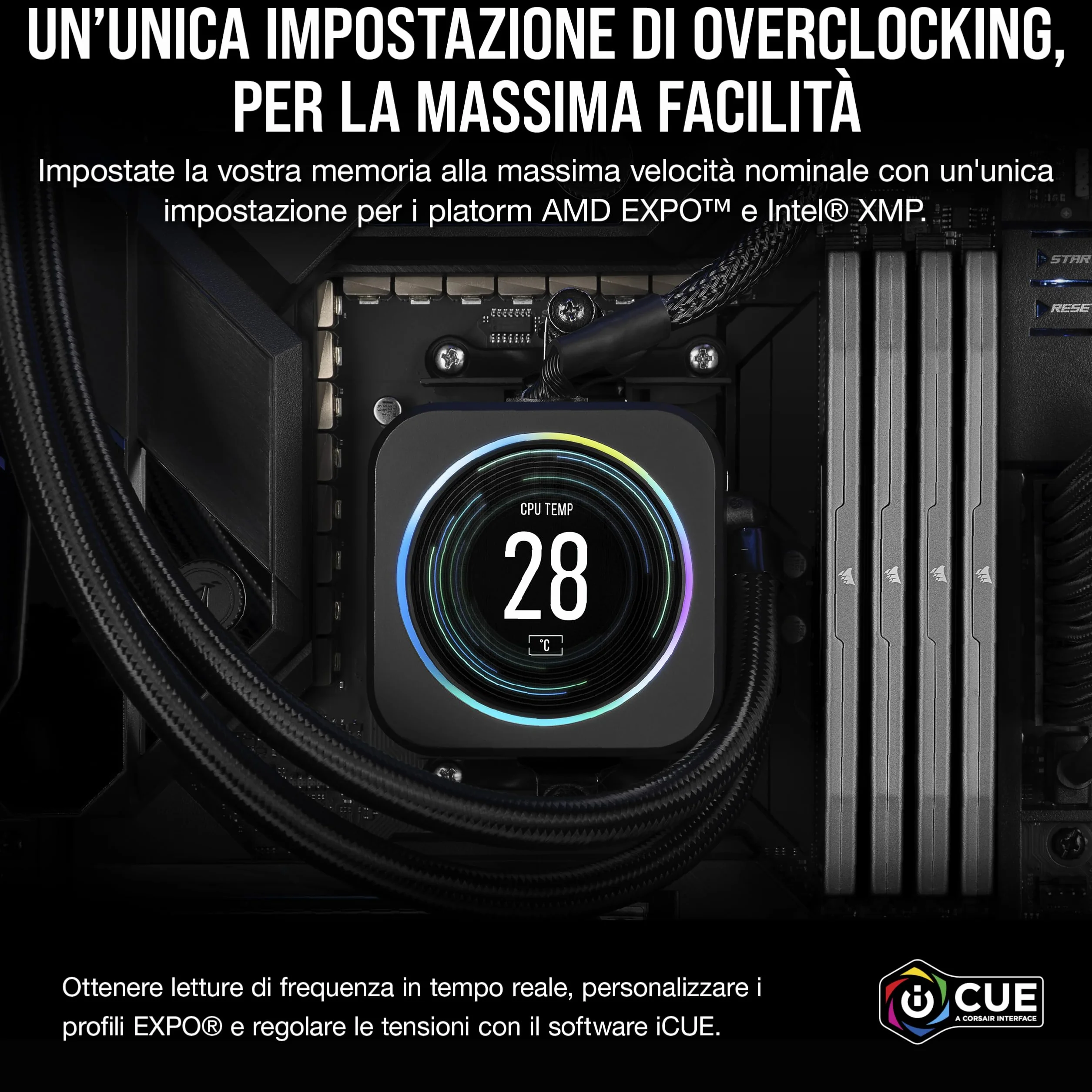 CORSAIR VENGEANCE DDR5 32GB (2x16GB) DDR5 6000MHz CL30 AMD EXPO Intel XMP iCUE Memoria Compatibile per Computer - Grigio (CMK32GX5M2B6000Z30)