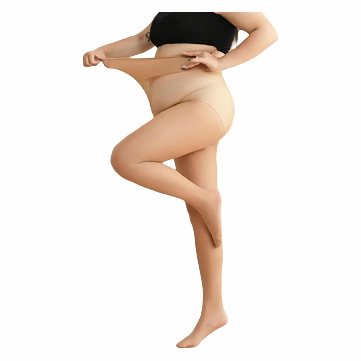 Calze da Donna Magiche Gamba Nuda Ultra-Sottile Pantyhose Anti-snaging Marrone 65-110 kg