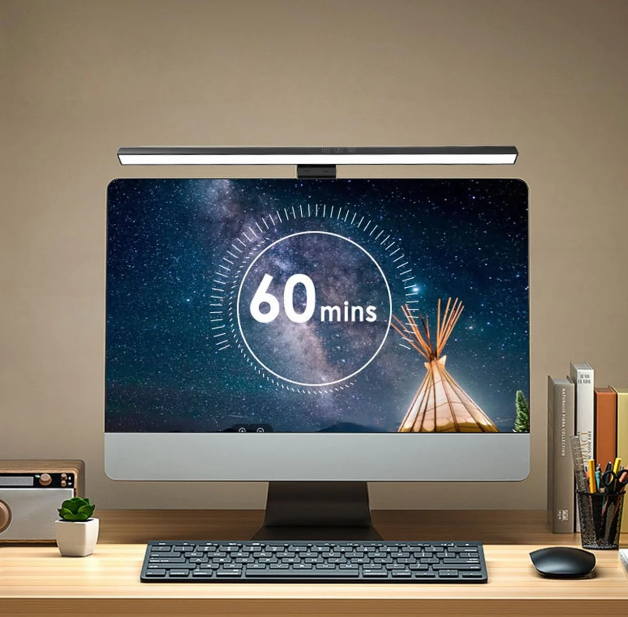 Computer Display Light Bar Schermo Protezione occhi LED Lampada da scrivania USB Lettura 3 modalità di luce Regolare la luminosità LE11 Nero