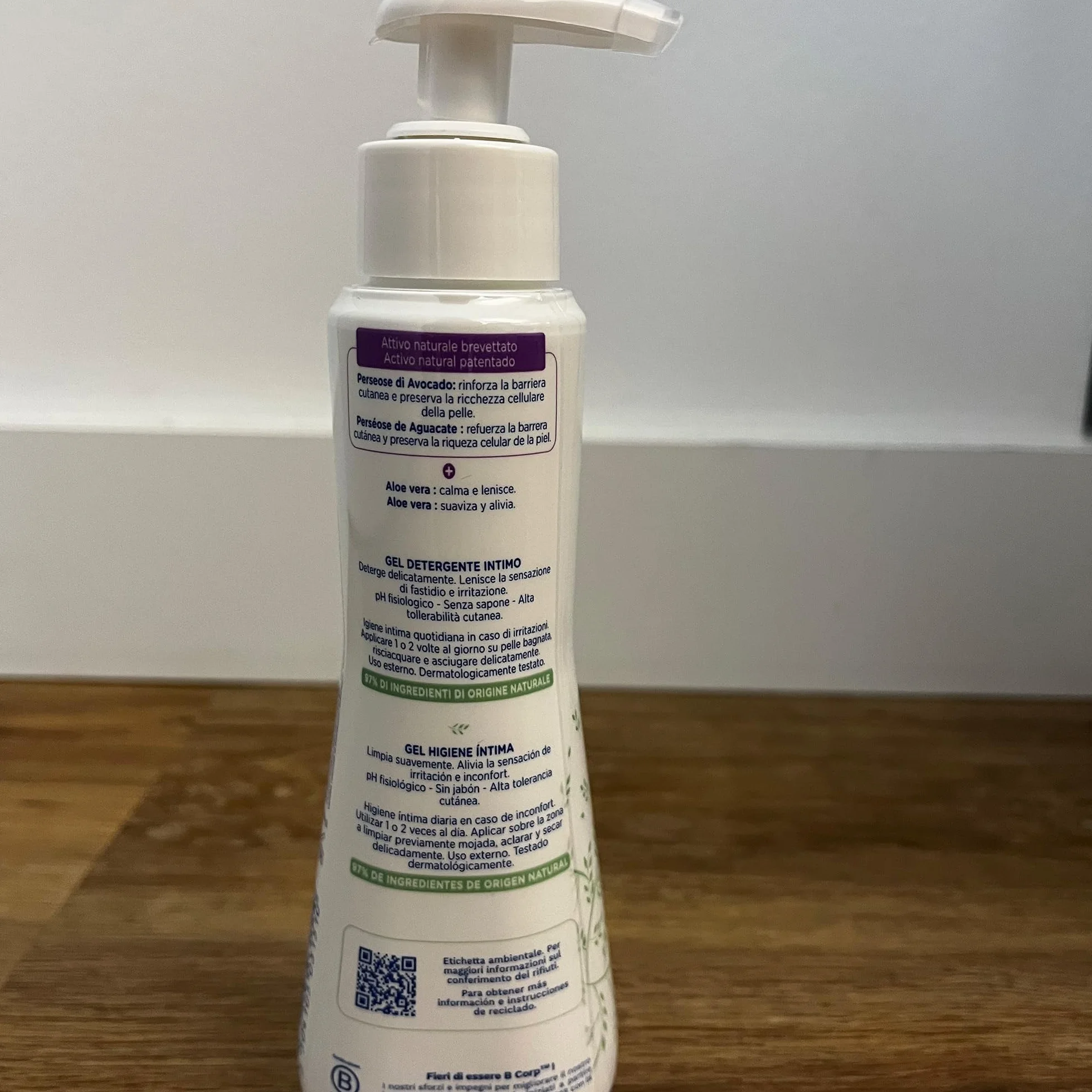 Mustela Gel Igiene Intima Cambio Pannolino 200ml Neonati Bambini 97% Origine Naturale Perseose Avocado BIO
