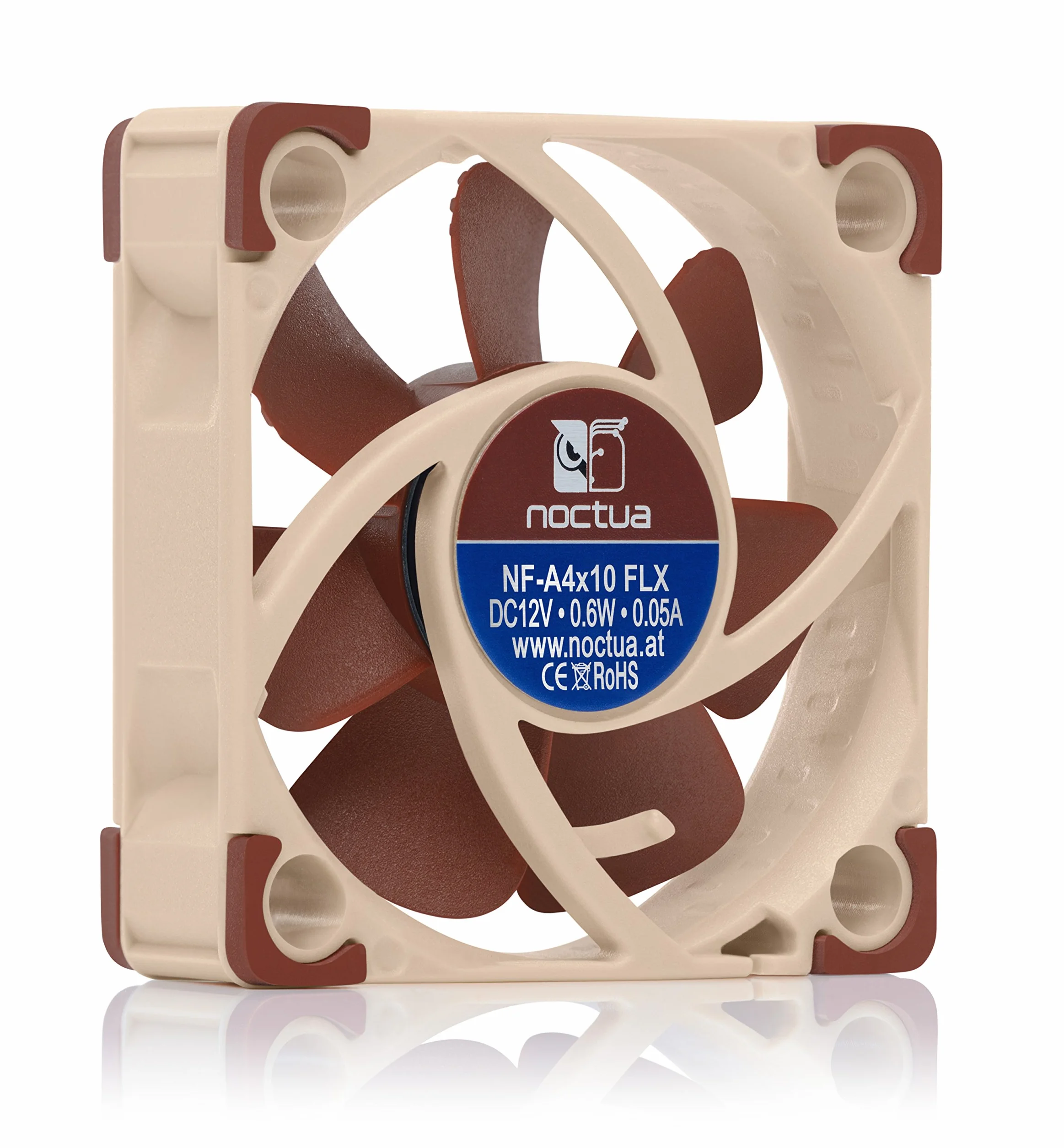 Noctua NF-A4X10 FLX, Ventola Silenziosa di Qualità Premium, 3-Pin (40x10 mm, Marrone)
