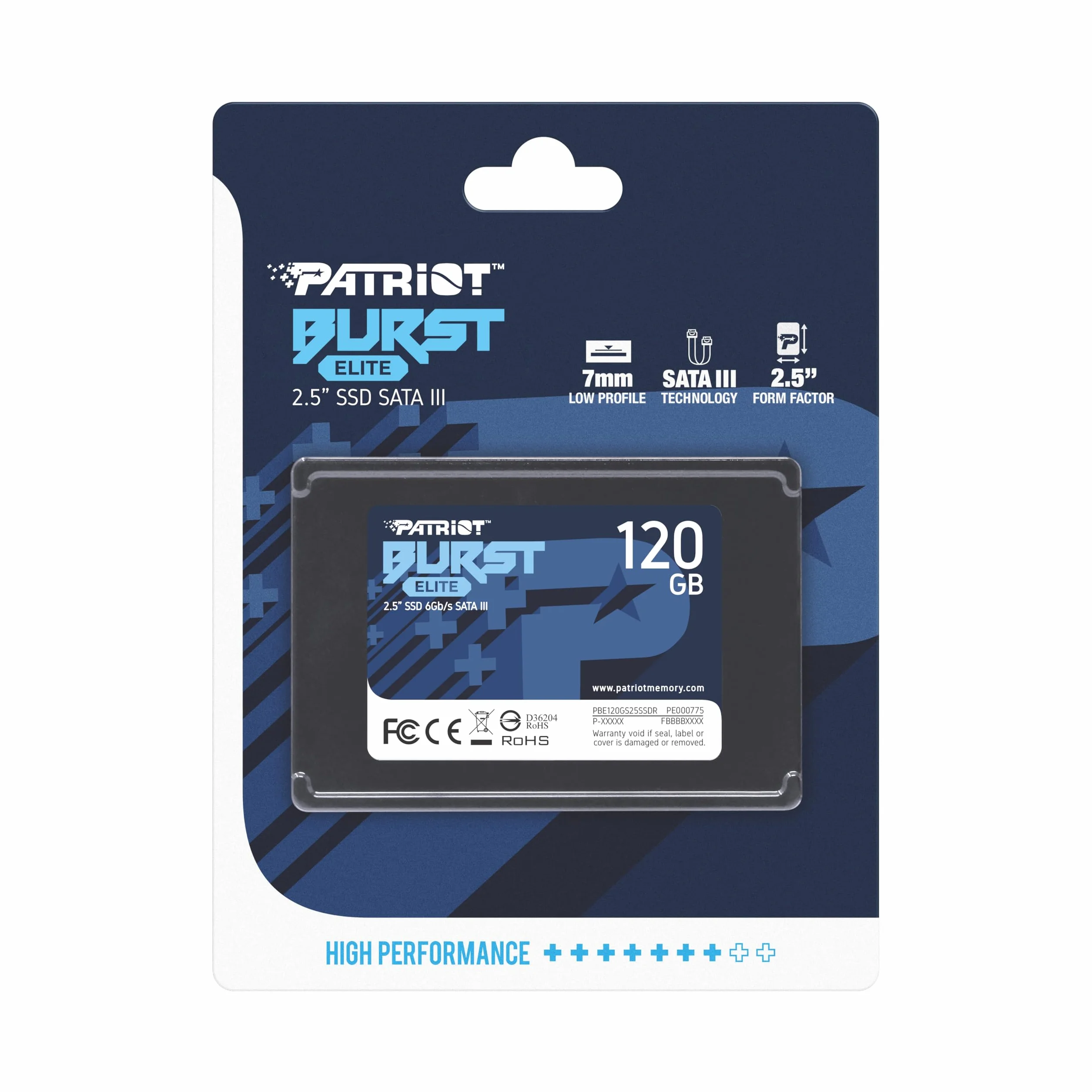 Patriot Memory SSD Unità a Stato Solido SATA 3 2.5" Interno 120GB BURST ELITE 6 Gbps