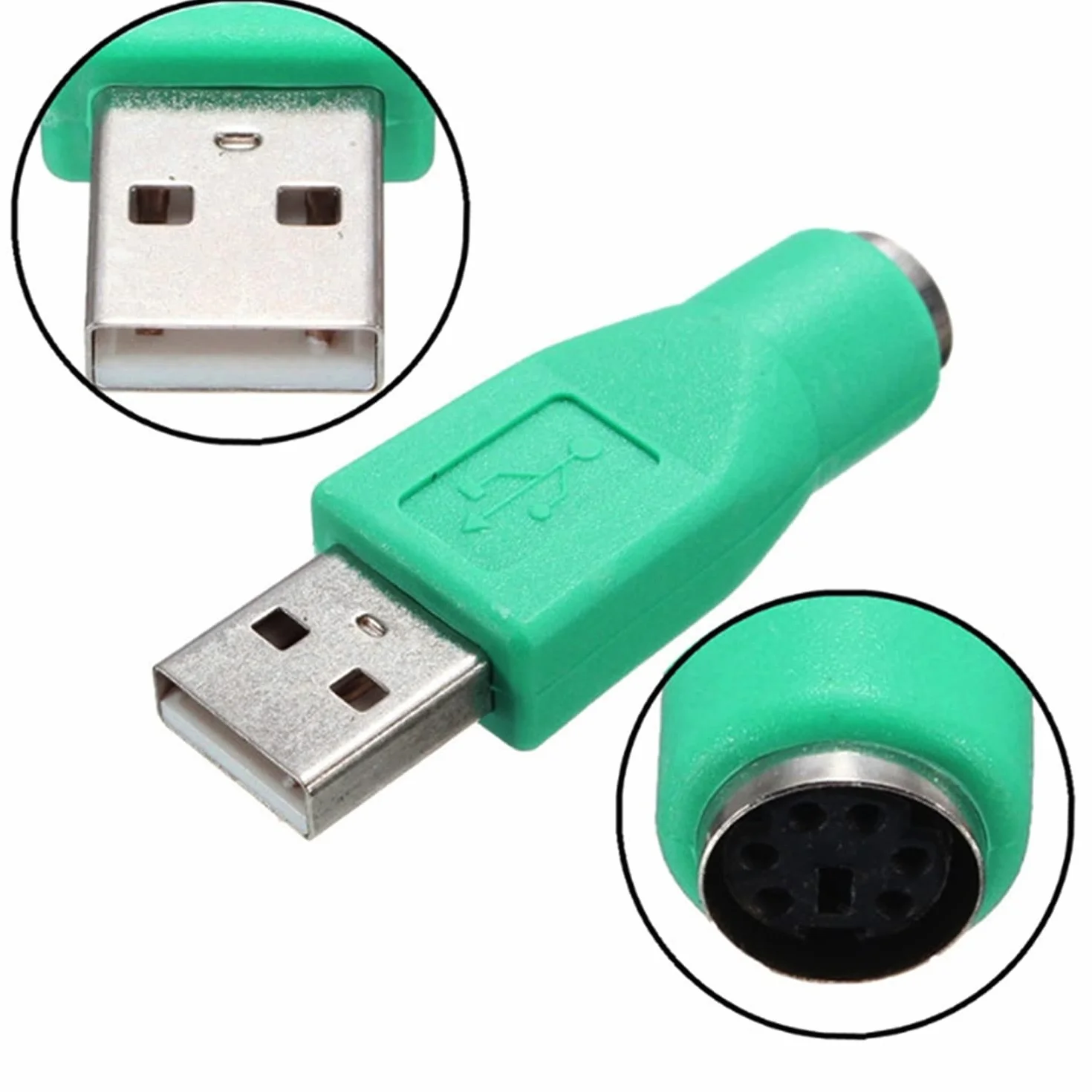 iJiZuo Adattatore USB Maschio a PS2 Femmina per Mouse e Tastiera (2pcs), Adattatore di Ricambio PS/2 a USB F/M, per Computer PC Botebook Portatile Tastiera Mouse