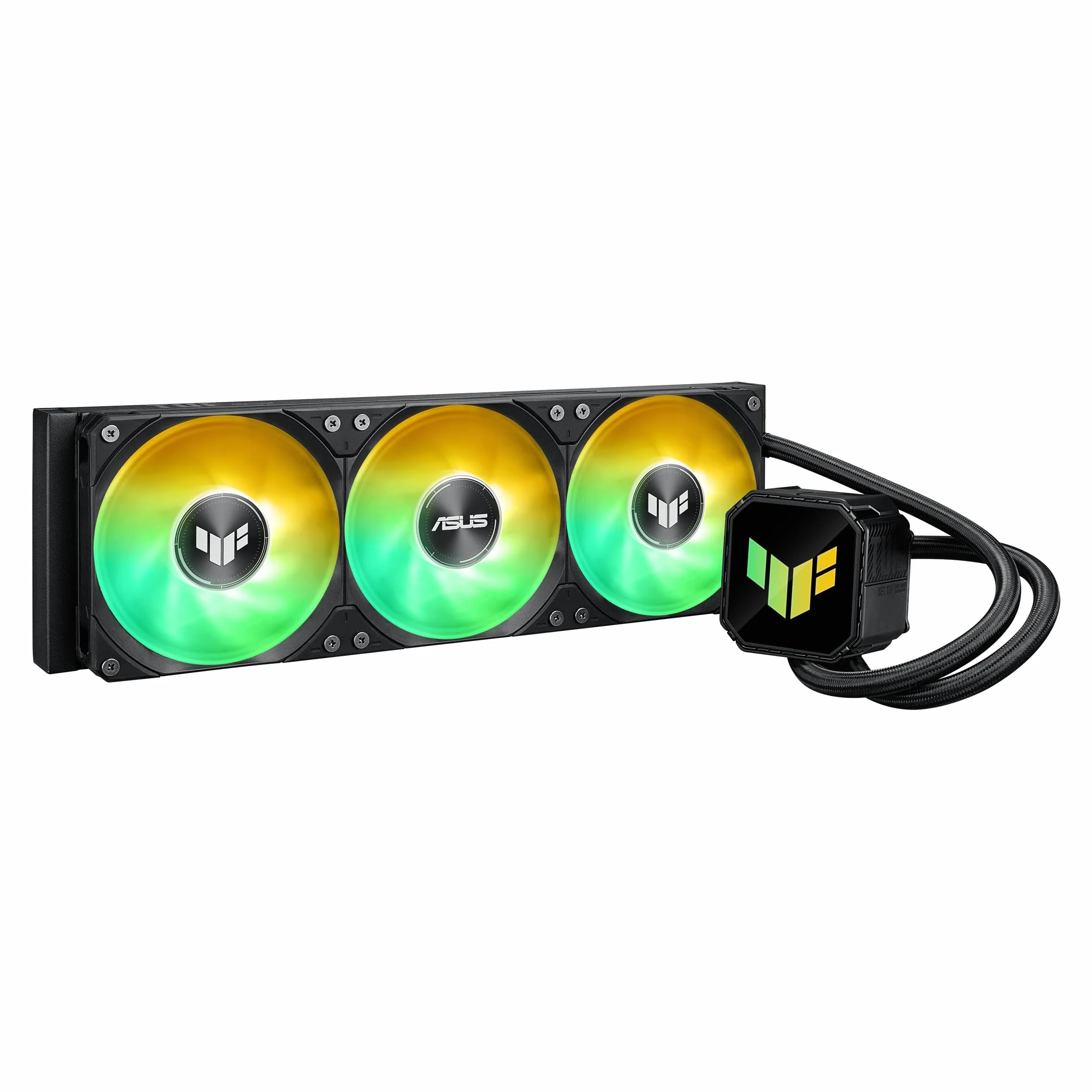 ASUS TUF Gaming LC III 360 ARGB, Dissipatore a Liquido All-in-One con Tripla Ventola TUF Gaming MF-12 Preinstallata e Integrata, Tubi da 400 mm Rinforzati, Software ASUS InfoHub, Nero
