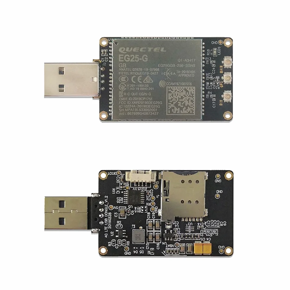 EXVIST 4G LTE USB Dongle W/EG25-G LCC IoT/M2M-ottimizzato LTE Cat 4 Modulo SIM Card Slot GPS per Globale