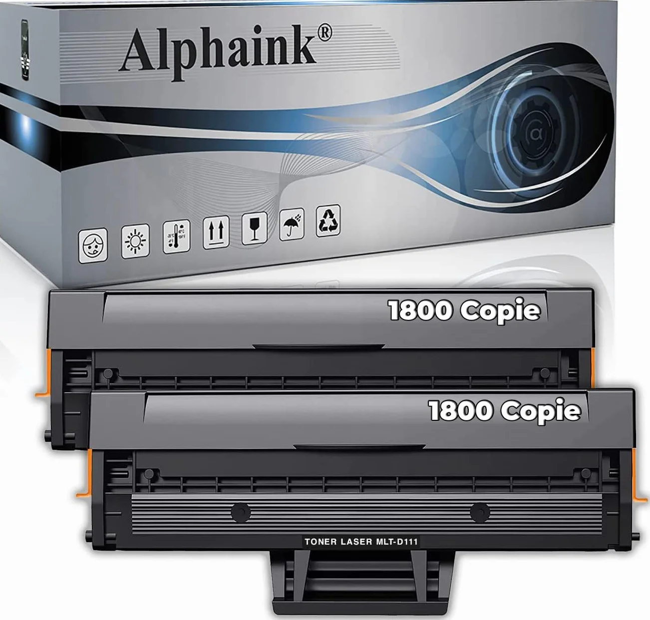 alphaink Toner AI-KIT2-MLT-D111L, Kit 2 da 1800 Copie, Compatibili per Samsung Xpress 2022 2026 2022W 2070 2020 2070F 2070FW 2070W