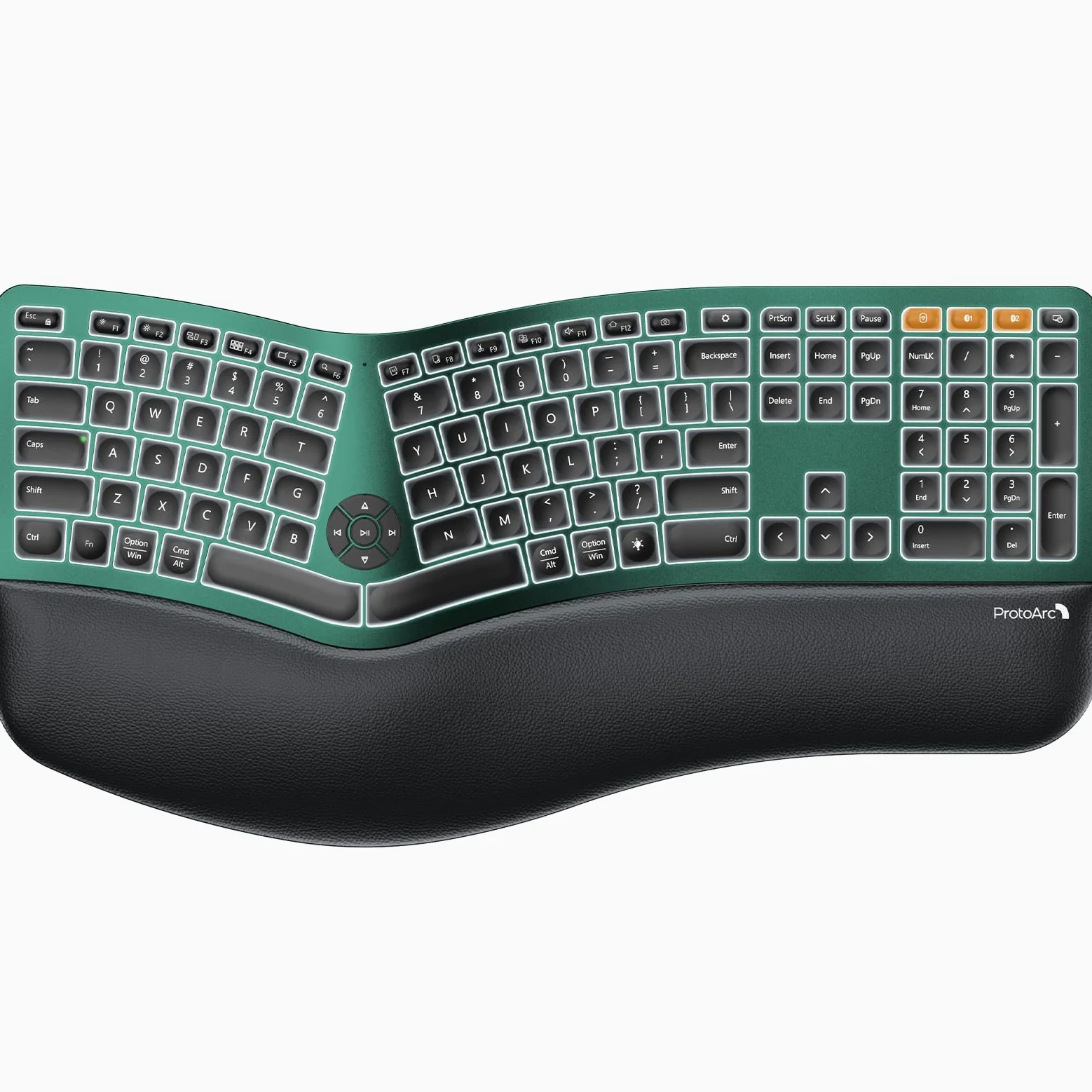 Tastiera Ergonomica Verde