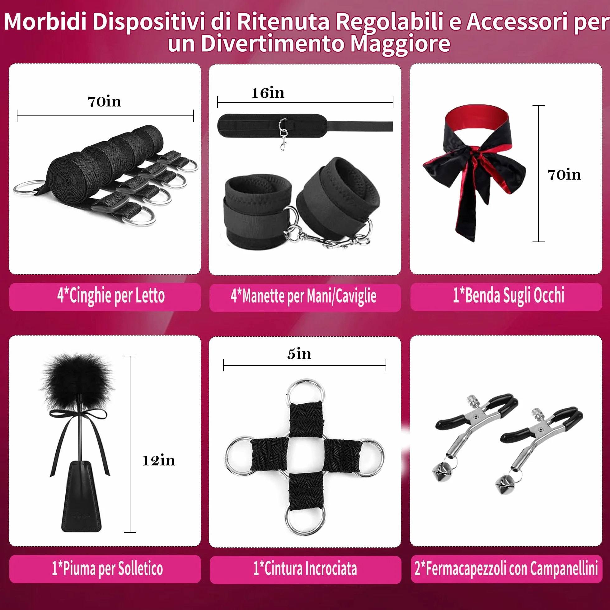 Manette di Metallo Nero per Giochi Coppia