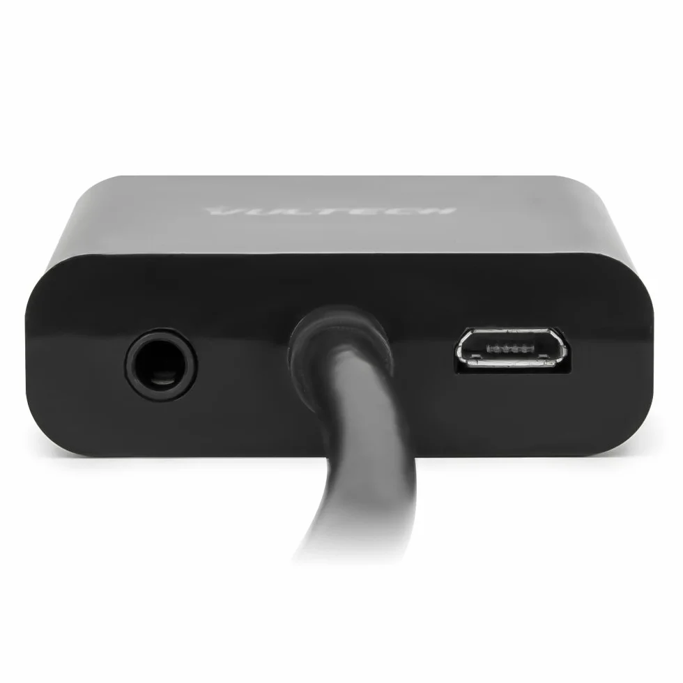 VulTech SN21707 Adattatore HDMI Maschio a VGA Femmina 1080p 60Hz Full HD con Audio - Compatibile PC, Chromebook, Raspberry Pi, Xbox, Proiettore, Monitor