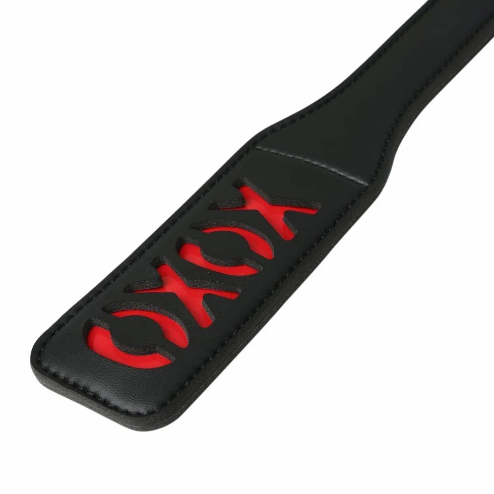 S & M XOXO Paddle: nero