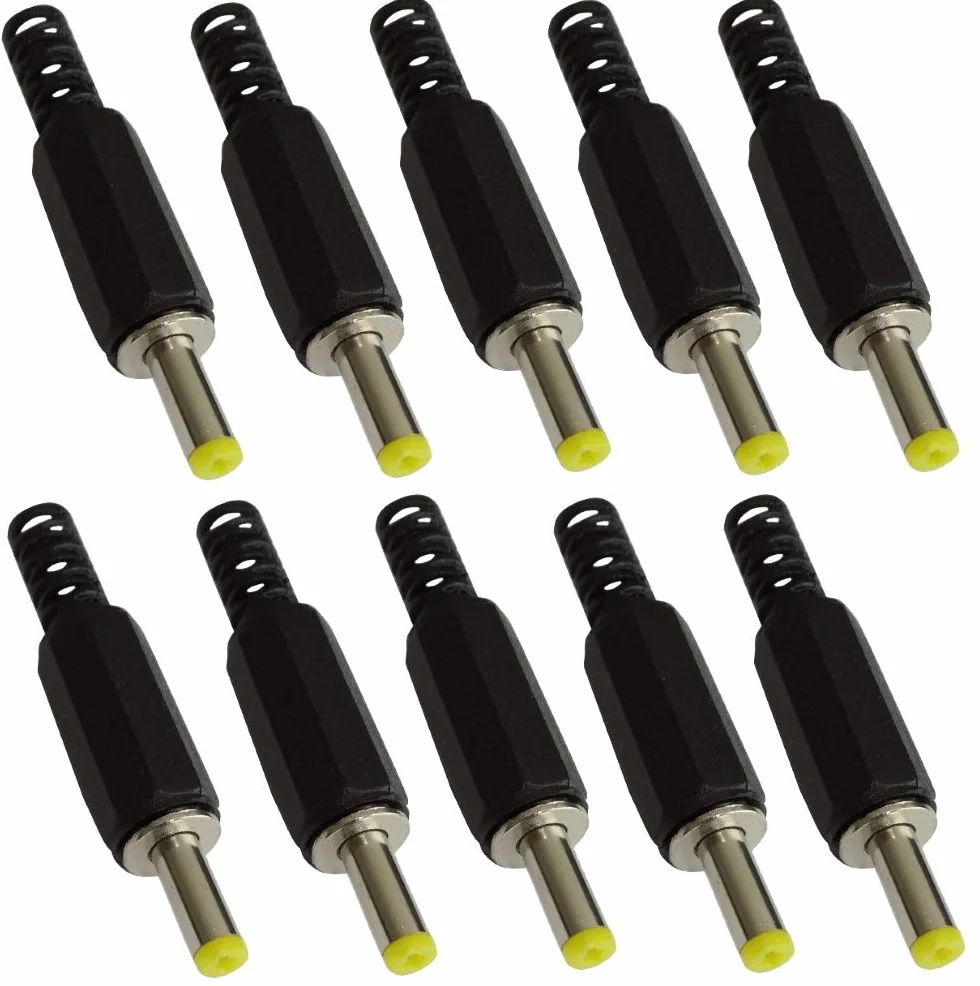 Aerzetix - 10x Connettori maschio jack adattatore presa di alimentazione - destra DC 4/1,7 mm - da saldare - C42288
