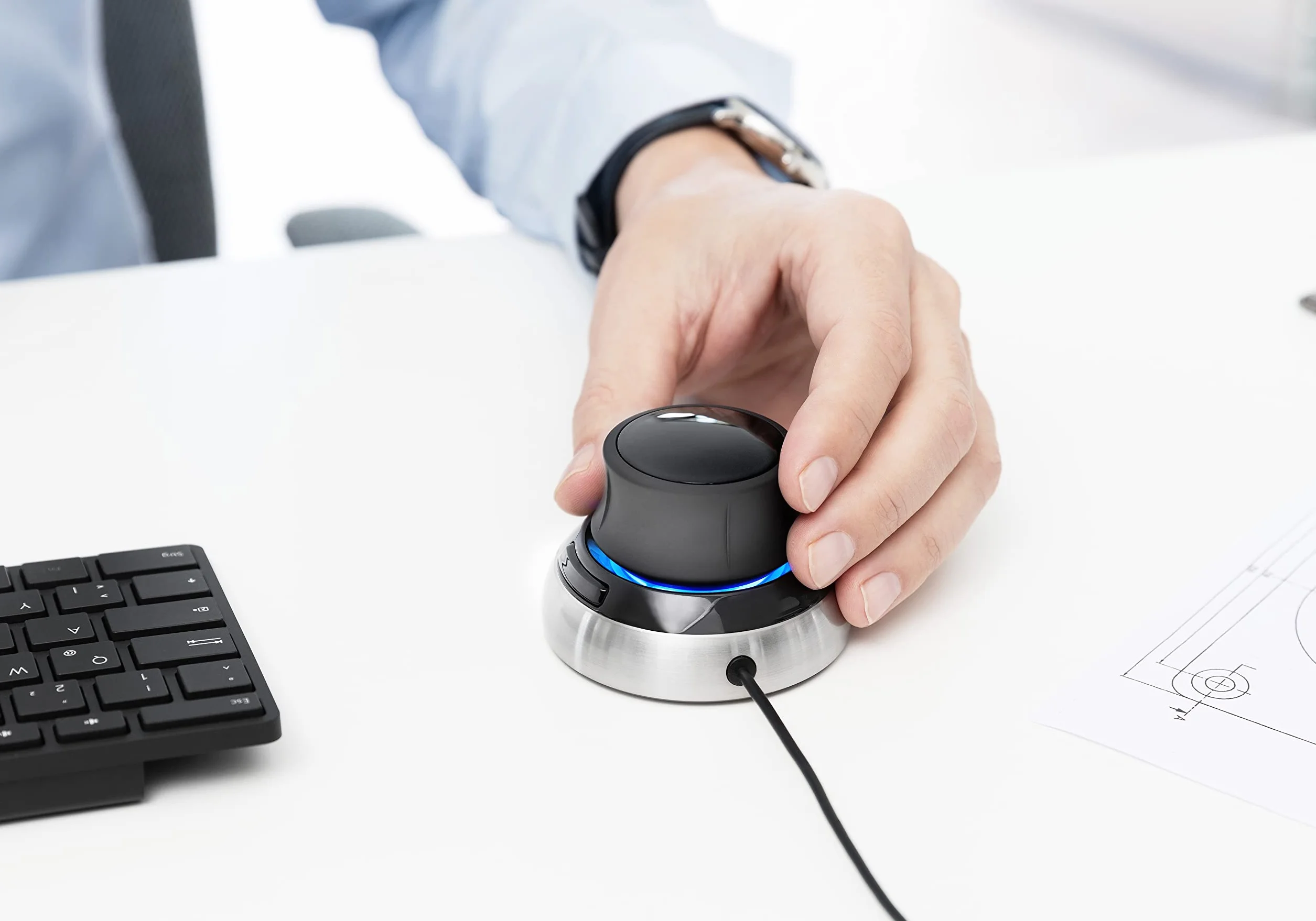 3Dconnexion SpaceMouse Compact (Mouse 3D, Cablato, Nero)