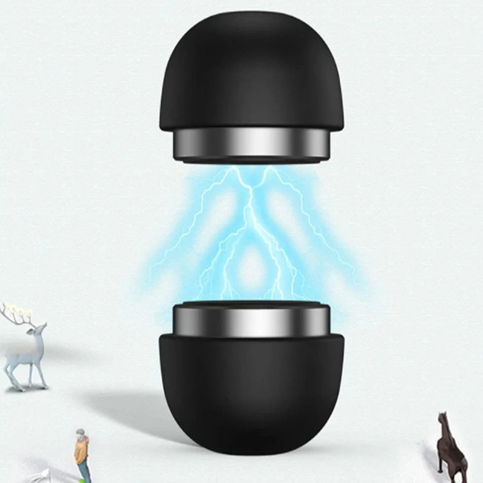 Mini supporto portatile per computer portatile, con sfera di raffreddamento invisibile per computer portatile, supporto magnetico per aumentare il piede, nero