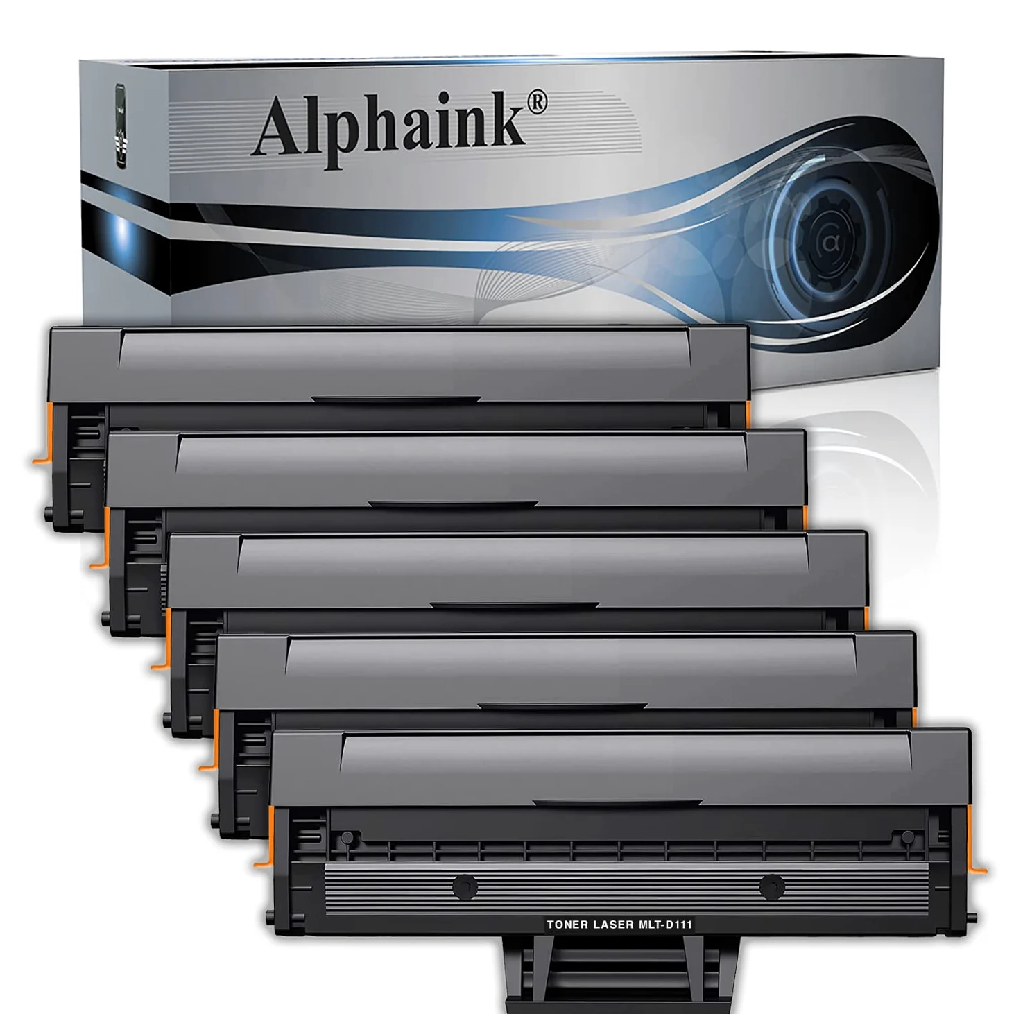 alphaink 5 Toner compatibile con MLT-D111S e MLT-D111L per Stampanti Samsung Xpress SL-M2020w, SL-M2022, SL-M2022W, SL-M2070, SL-M2070FW, SL-M2070W, 1.800 Copie (5 Neri)