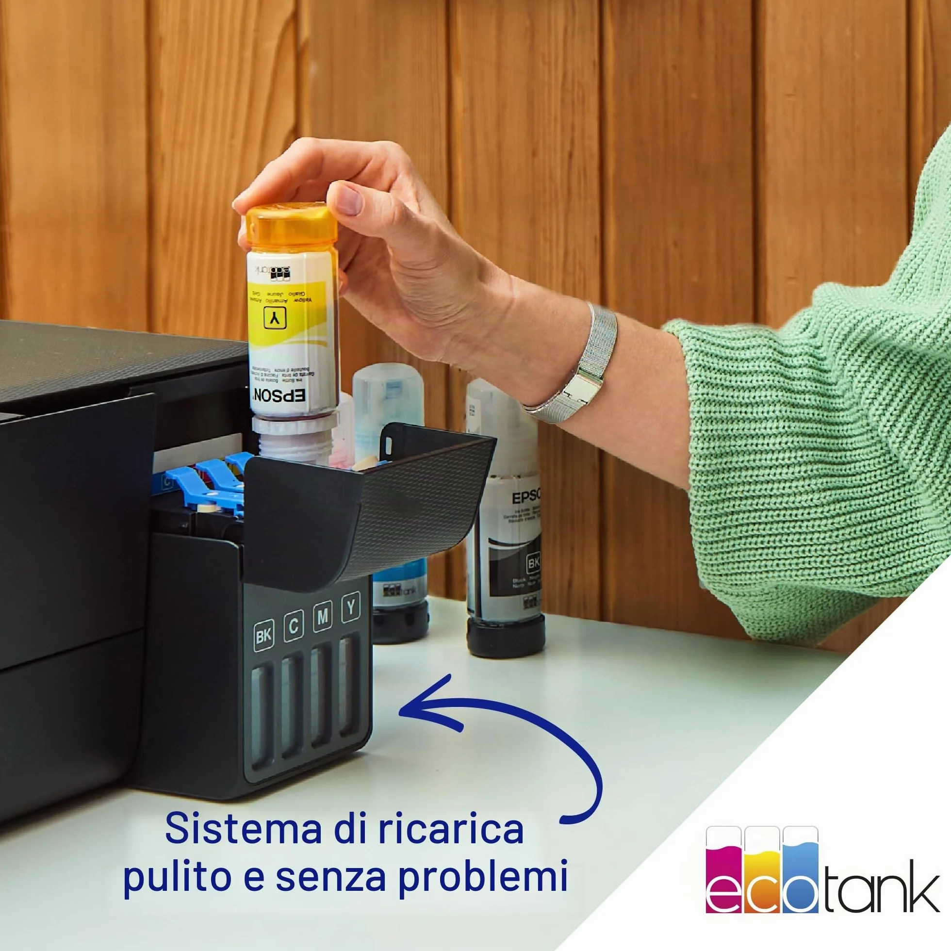 Epson Stampante multifunzione 3-in-1 - - Ecotank ET-2812 - Inkjet - A4 - Colore - Wi-Fi - C11CJ67415