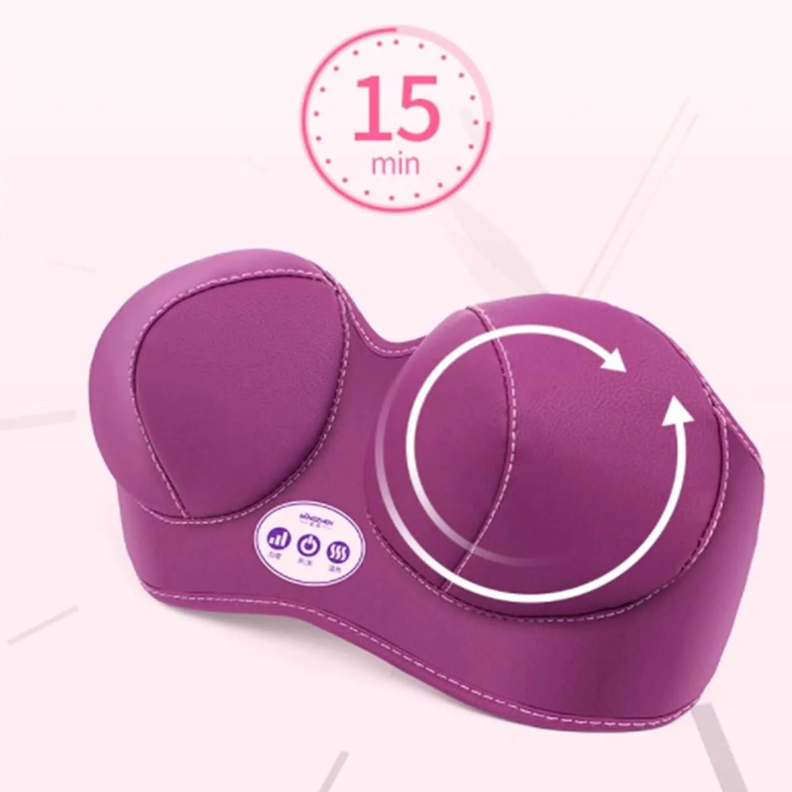 Reggiseno Elettrico per Aumento Seno, Massaggiatore Riscaldato, 3 Intensità