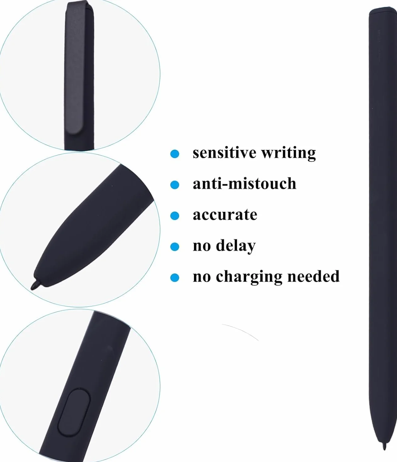 Penna Marker per Remarkable 1/2 Tablet Notebook, Stylus Digitale, Penna Stylus EMR, Senza Gomma Integrale, Non Richiede Ricarica, Nessuna Configurazione Necessaria (Nero)
