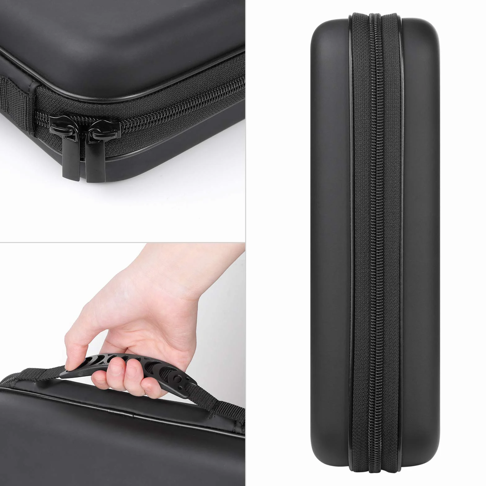 Custodia per CD, 192 capacità, rigida, in EVA, protettiva, per Blu-ray, CD, con doppia cerniera, cinghia da polso, portatile, organizer per dischi e DVD, per viaggi in auto (capacità 192