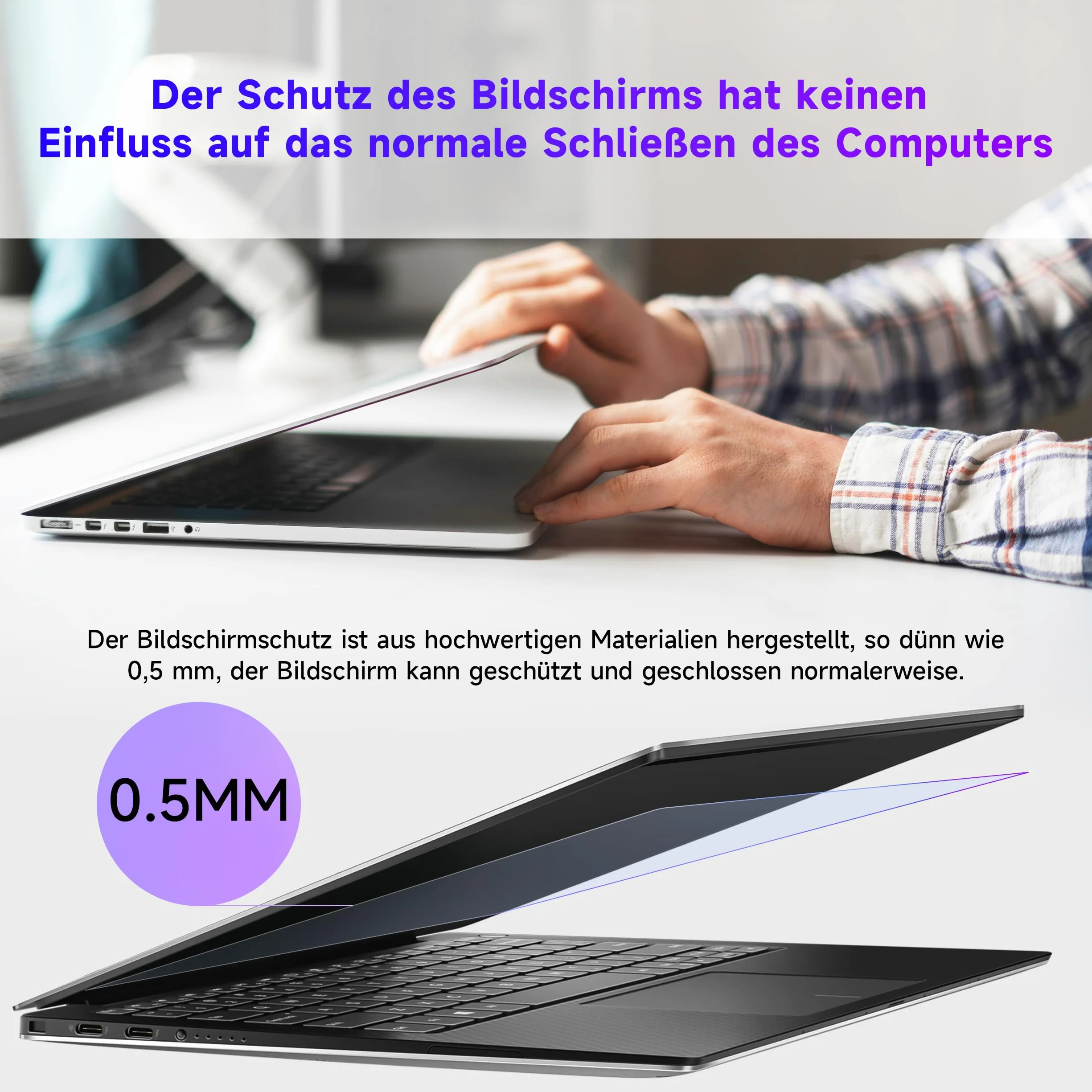 2 pellicole protettive per schermo anti-luce blu per computer portatile da 15,6 pollici 16:9, pellicola antiriflesso per schermo ad alta risoluzione per HP/Dell/Acer/Lenovo/ThinkPad/Asus