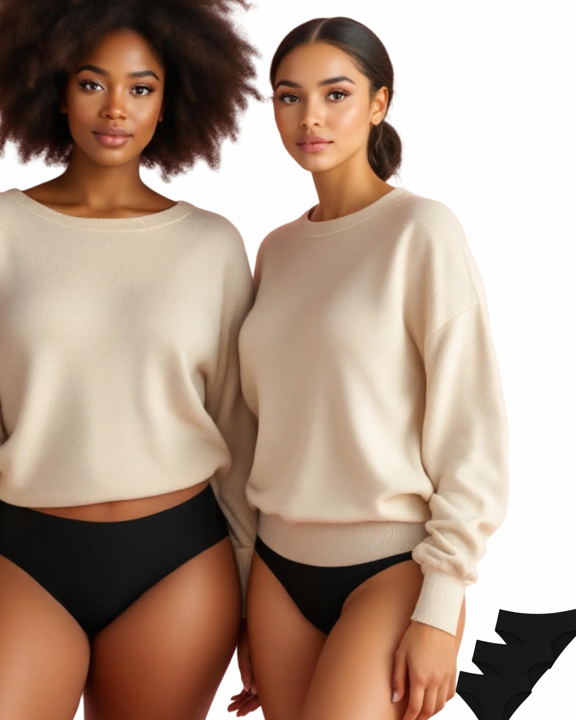 Mutande Mestruali Donna Senza Cuciture Seamless Invisibili Assorbenti Lavabili Riutilizzabili OEKO-TEX Set da 3