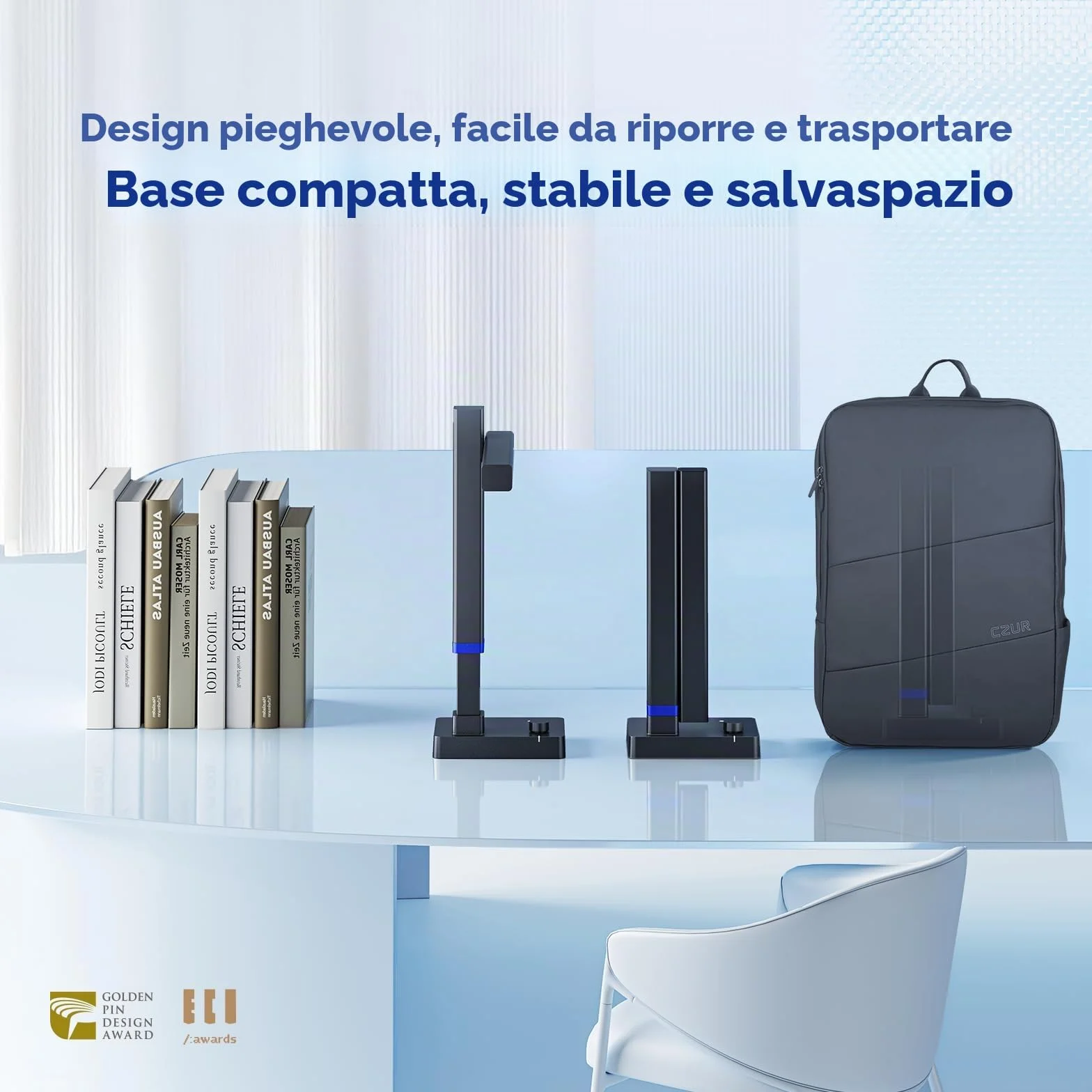 CZUR Shine Ultra Pro 24 MP Scanner Documenti Portatile A3 OCR Luce Riempimento Home Office Windows macOS