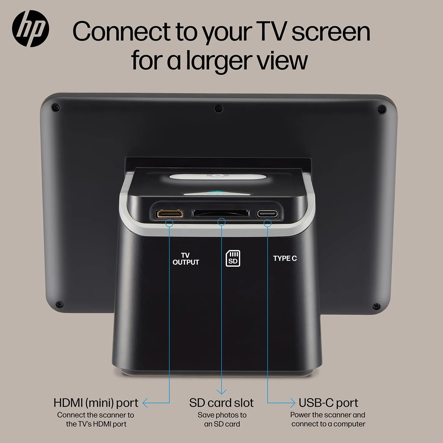 HP FilmScan Touch Screen Film & Slide Scanner 22 MP 7" LCD Digitizer