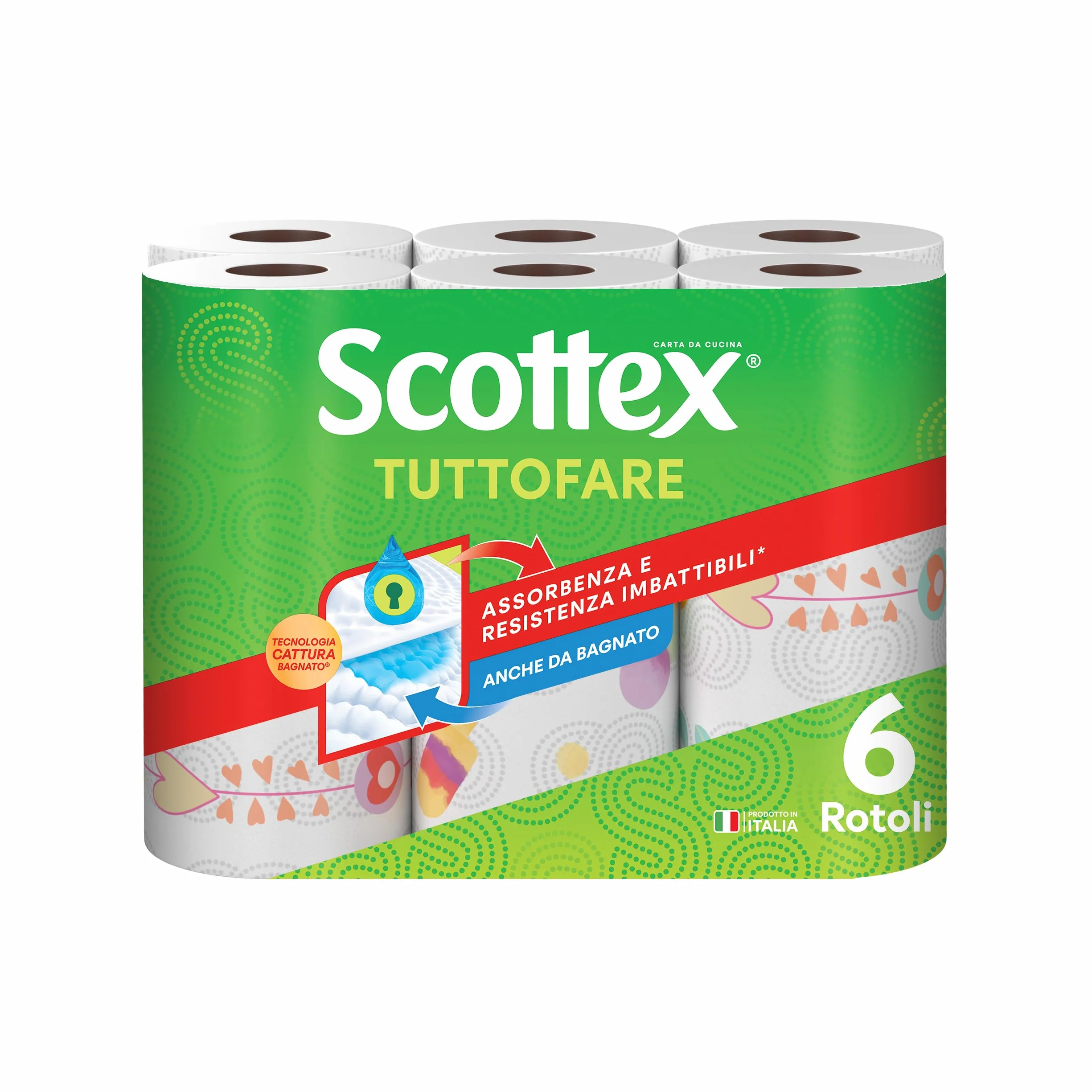 Scottex Tutto Fare Carta Da Cucina Ultra Assorbente 6 Maxi Rotoli