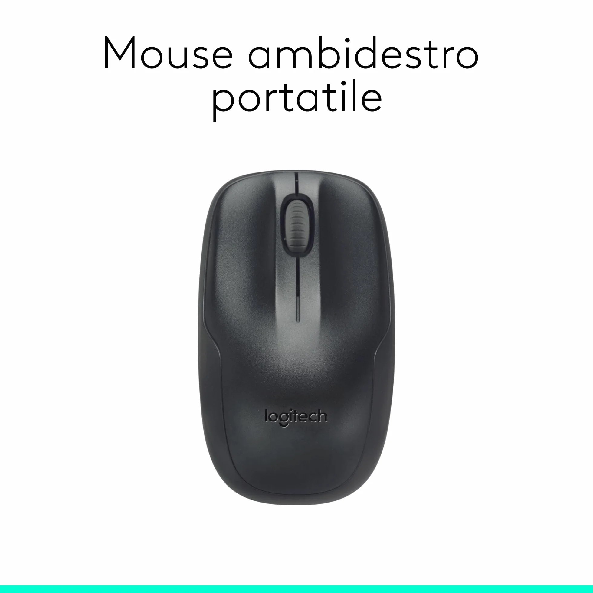 Logitech MK220 Combo Tastiera e Mouse Wireless Compatti per Windows, 2,4 GHz Wireless con Ricevitore USB Unifying, Durata Batteria di 24 Mesi, Compatibile con PC, Laptop, Layout Italiano QWERTY - Nero
