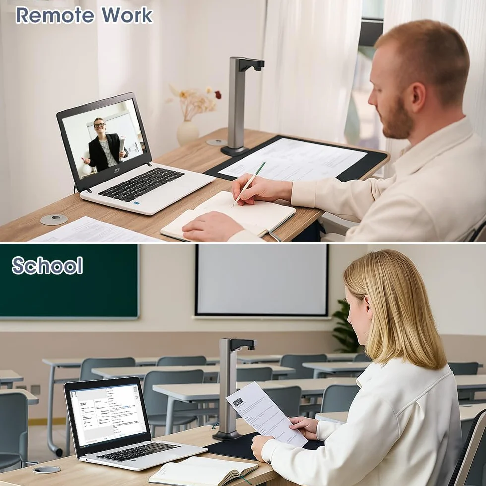 Scanner Portatile A3 Professionale: Fotocamera 13MP Porta USB ad Alta Velocità Tecnologia TTS e OCR Compatibile Mac/Windows Ideale per Libri e Documenti in Ufficio/Casa/Biblioteca/Scuola