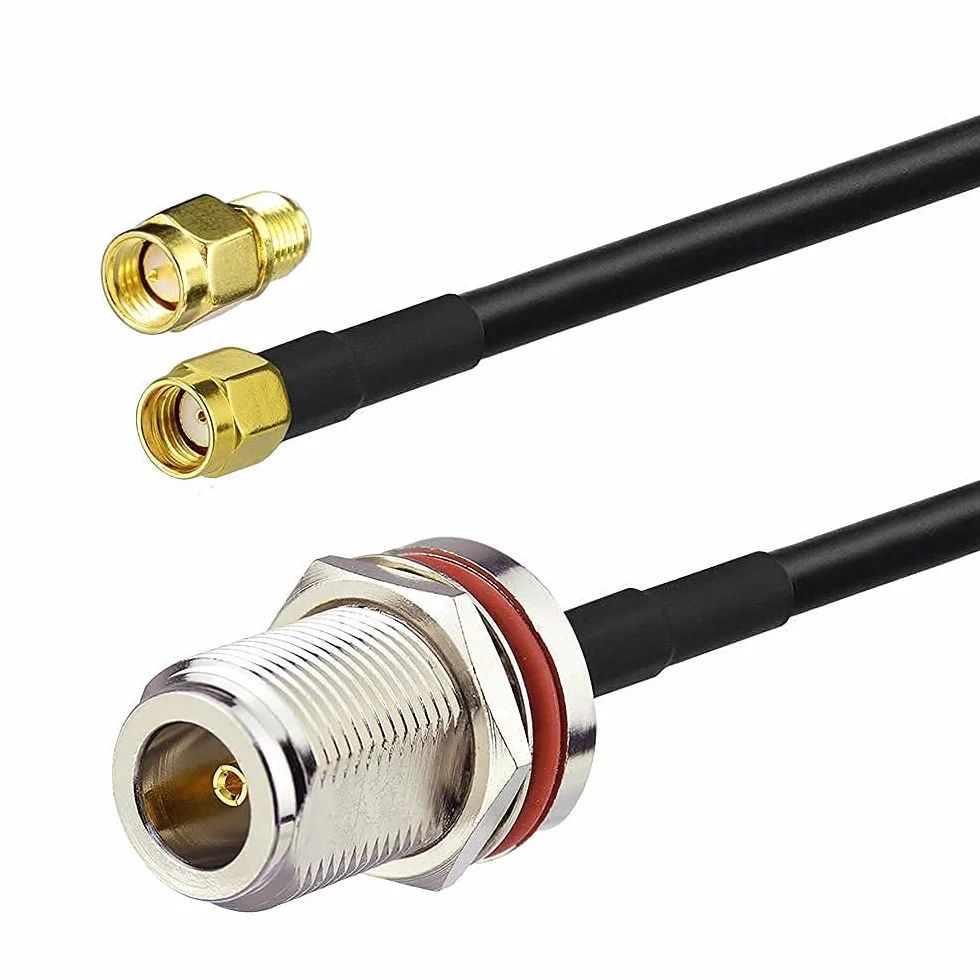 Bingfu 868 MHz Antenna LoRa, Antenna LoRaWAN Esterna in Fibra di Vetro 3dBi N-Maschio 50 ohm Impermeabile per Hotspot RAK HNT Bobcat Helium Miner, Cavo Prolunga da N-femmina a RPSMA-maschio 1 m