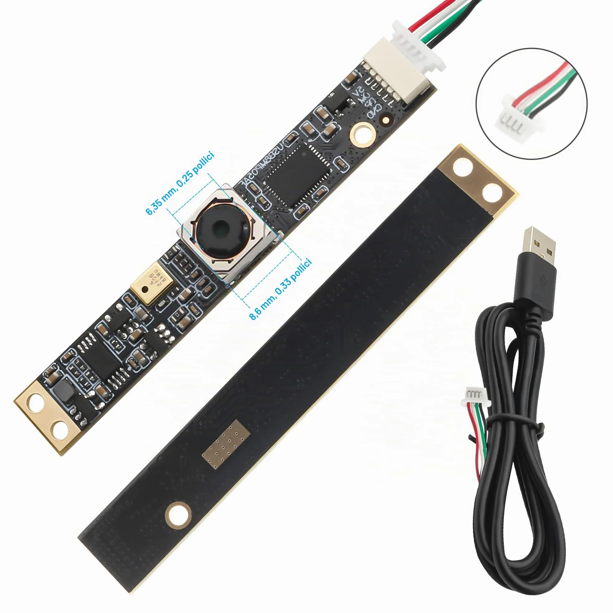 Svpro Telecamera USB autofocus 8 MP con microfono per computer UVC USB2.0 Mini webcam Board