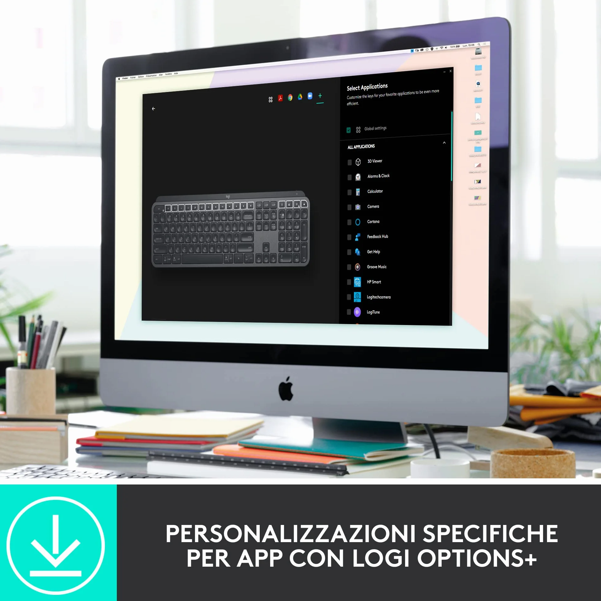 Logitech MX Keys Combo for Business | Gen 2, Tastiera e Mouse Wireless Full Size, con Poggiapolsi, Bluetooth , Logi Bolt, Clic Silenziosi, Windows/Mac/Chrome/Linux, Italiano QWERTY - Grigio