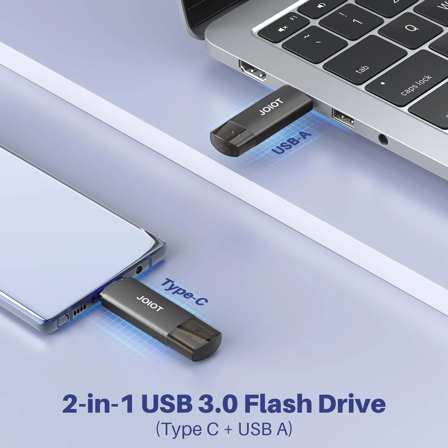 Chiavetta USB 128 gb 3.0 Pen Drive USB C 3.0 2 in 1 OTG Pennetta Chiavette USB C Memoria Stick per Telefono PC Android Alta Velocità Archiviazione Dati Nero