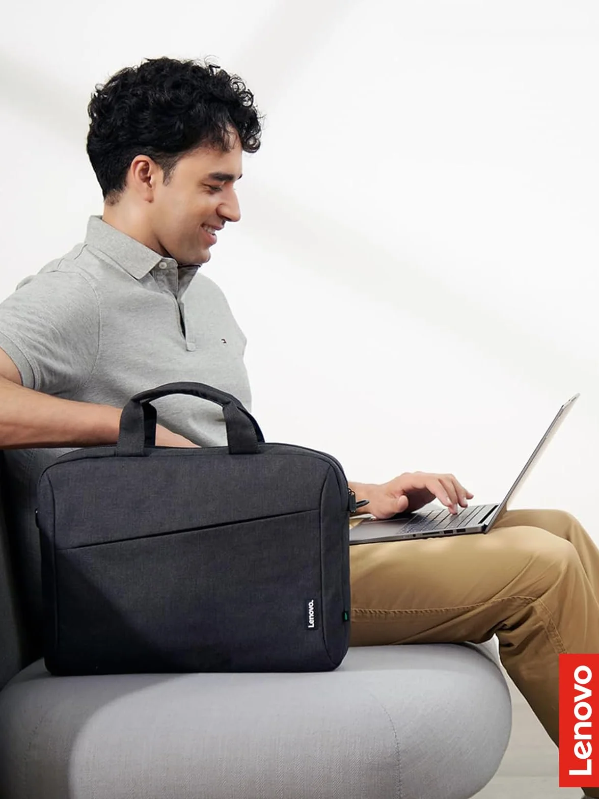 Lenovo Borsa per laptop T210, borsa a tracolla per laptop o tablet, tessuto elegante, resistente e idrorepellente