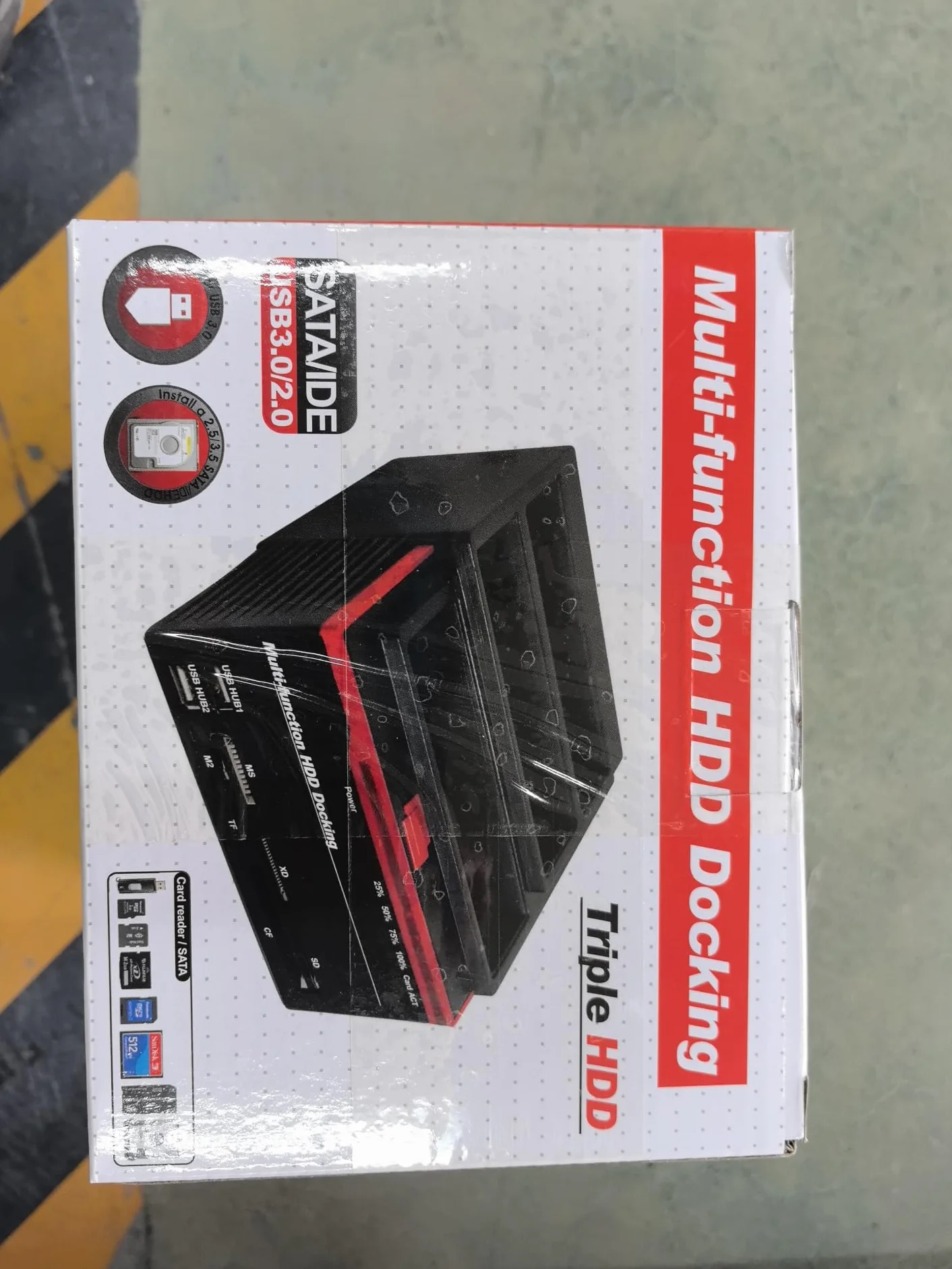 Stacja dokująca do klonowania dysków HDD 2.5" 3.5" SATA IDE z czytnikiem kart EU
