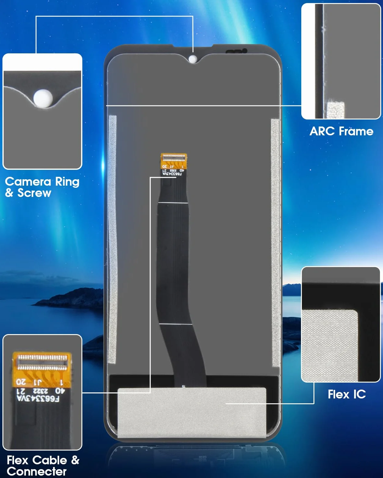 ARSSLY LCD Schermo per Cubot King Kong 9 Display per Cubot Kingkong 9 D-HPY F663343 Sostituzione dello Schermo Touchscreen Digitazer Assembly con Strumenti (Nero)