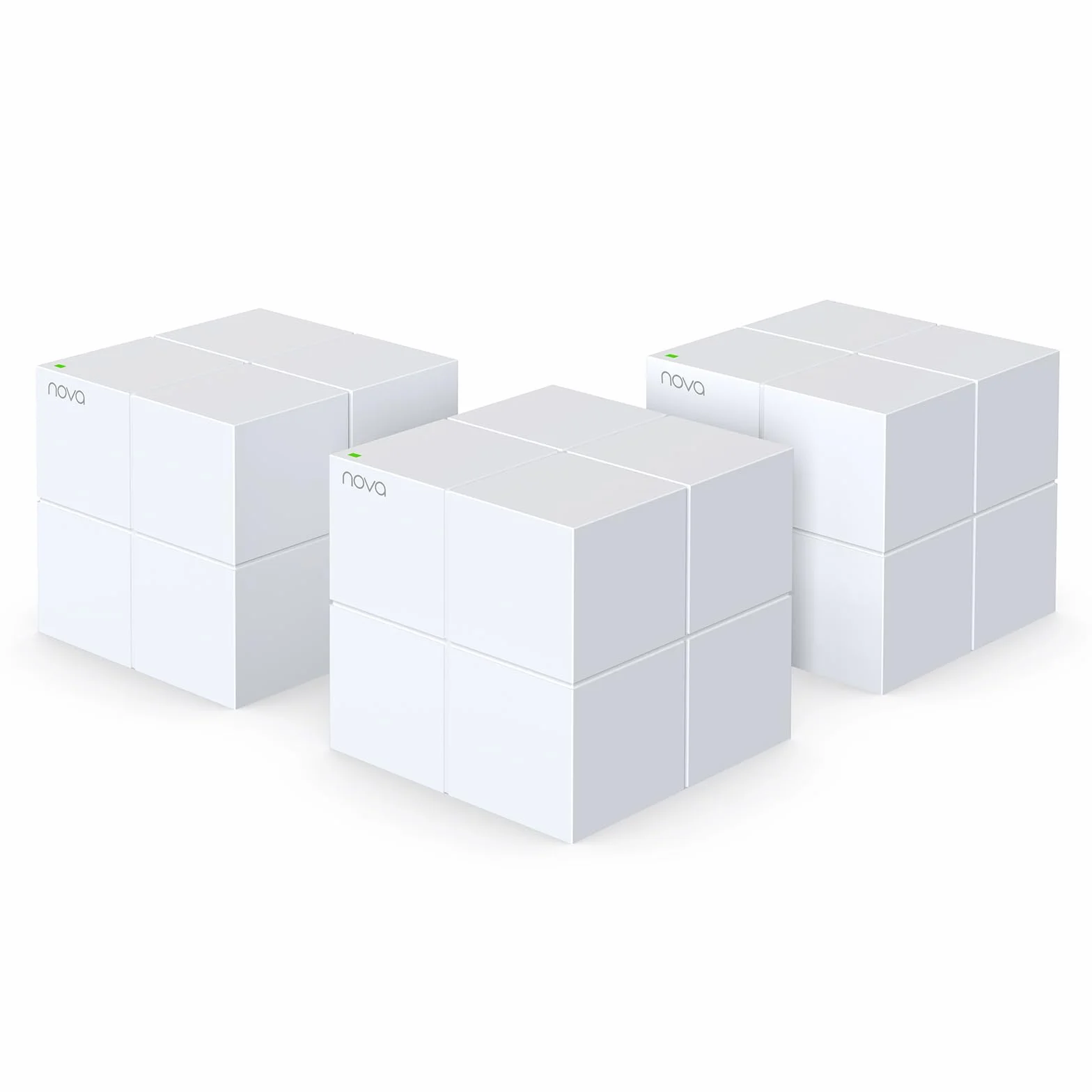 Tenda Nova MW6 WiFi Mesh, Dual Band AC1200, 2 Porte Ethernet Gigabit, Modalità Router e Access Point, Parental Control, 3 Pezzi con Copertura 300m